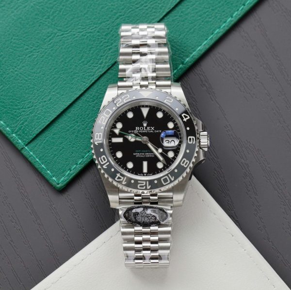 Rolex 1:1 Super Clone GMT-Master II 40mm Black dial Ceramic bezel | Men's Watch 126710GRNR-0004