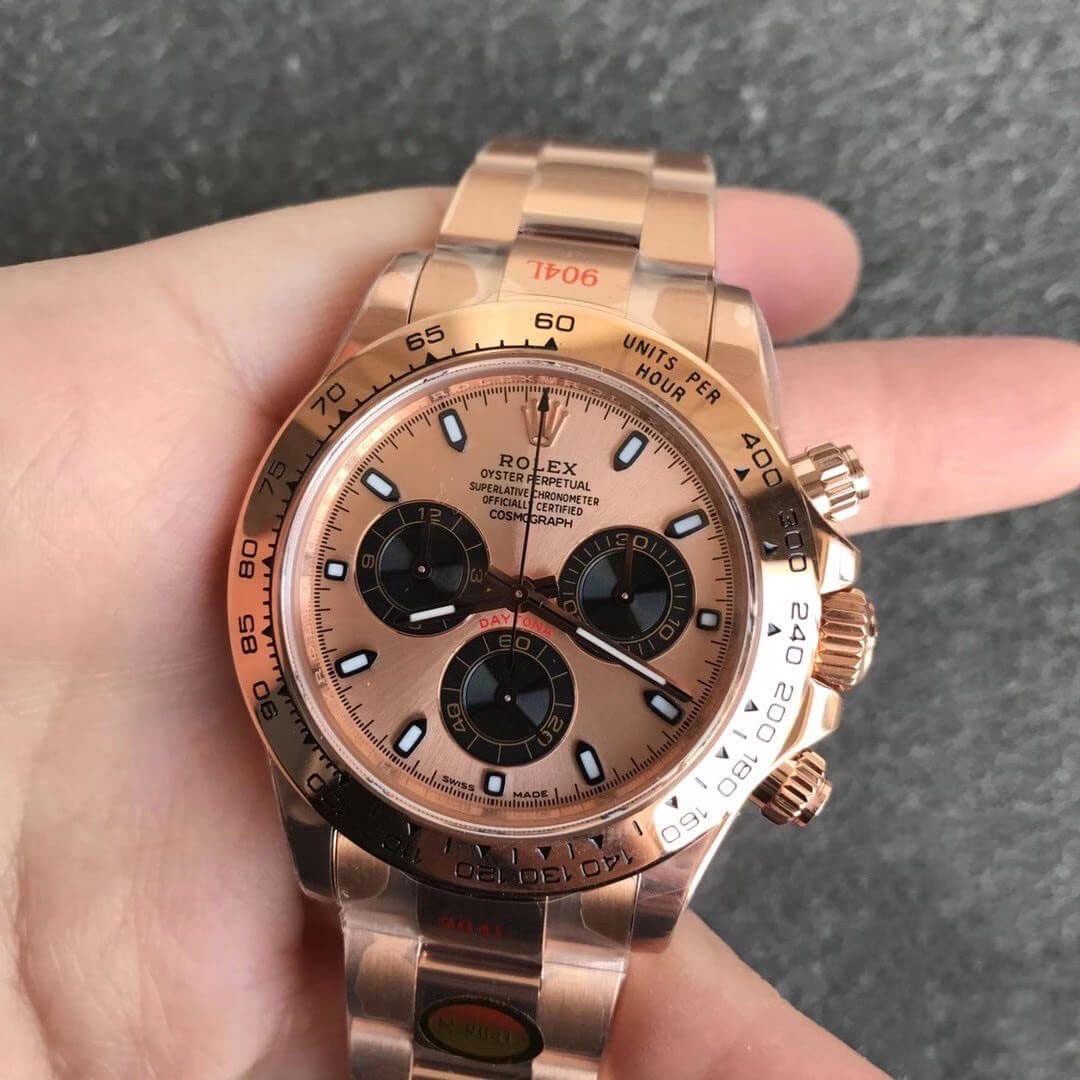Rolex 1:1 Super Clone Daytona 40mm 116505PBK Pink Dial