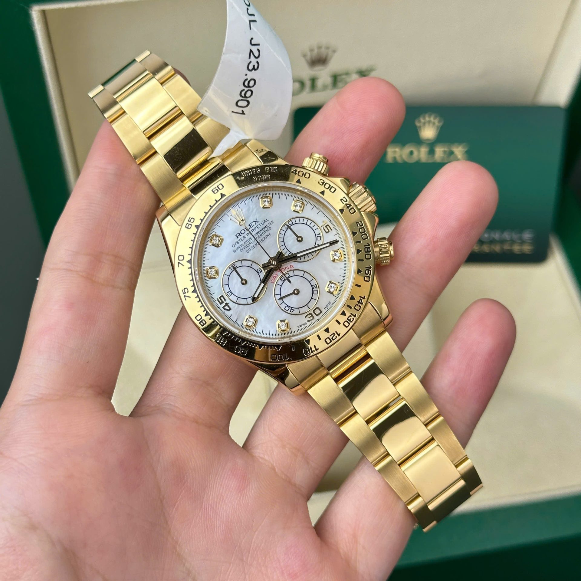 Rolex 1:1 Super Clone Daytona 40mm 116508 White Mother Of Pearl Diamond Dial