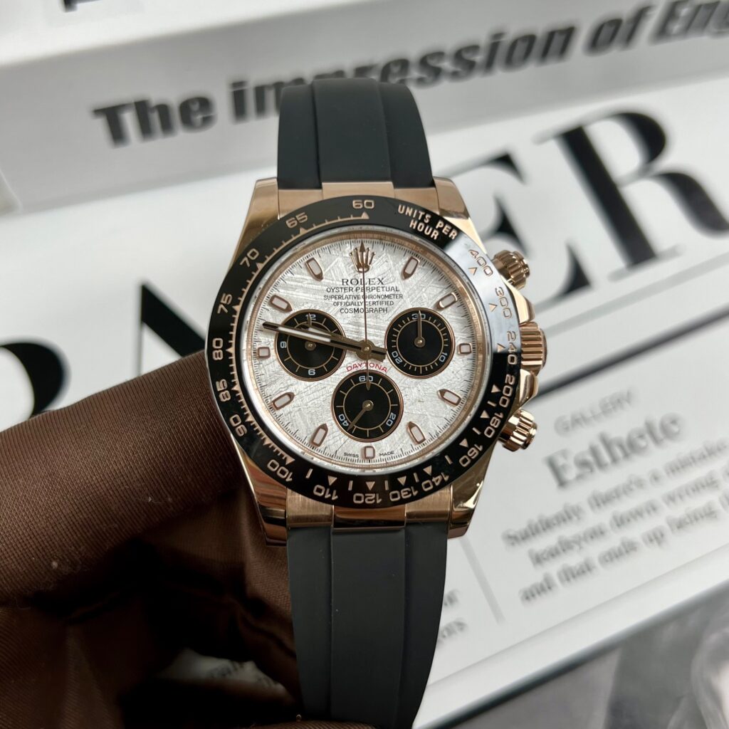 Rolex 1:1 Super Clone Daytona 40mm Oyster Flex 116515LN Meteorite Dial