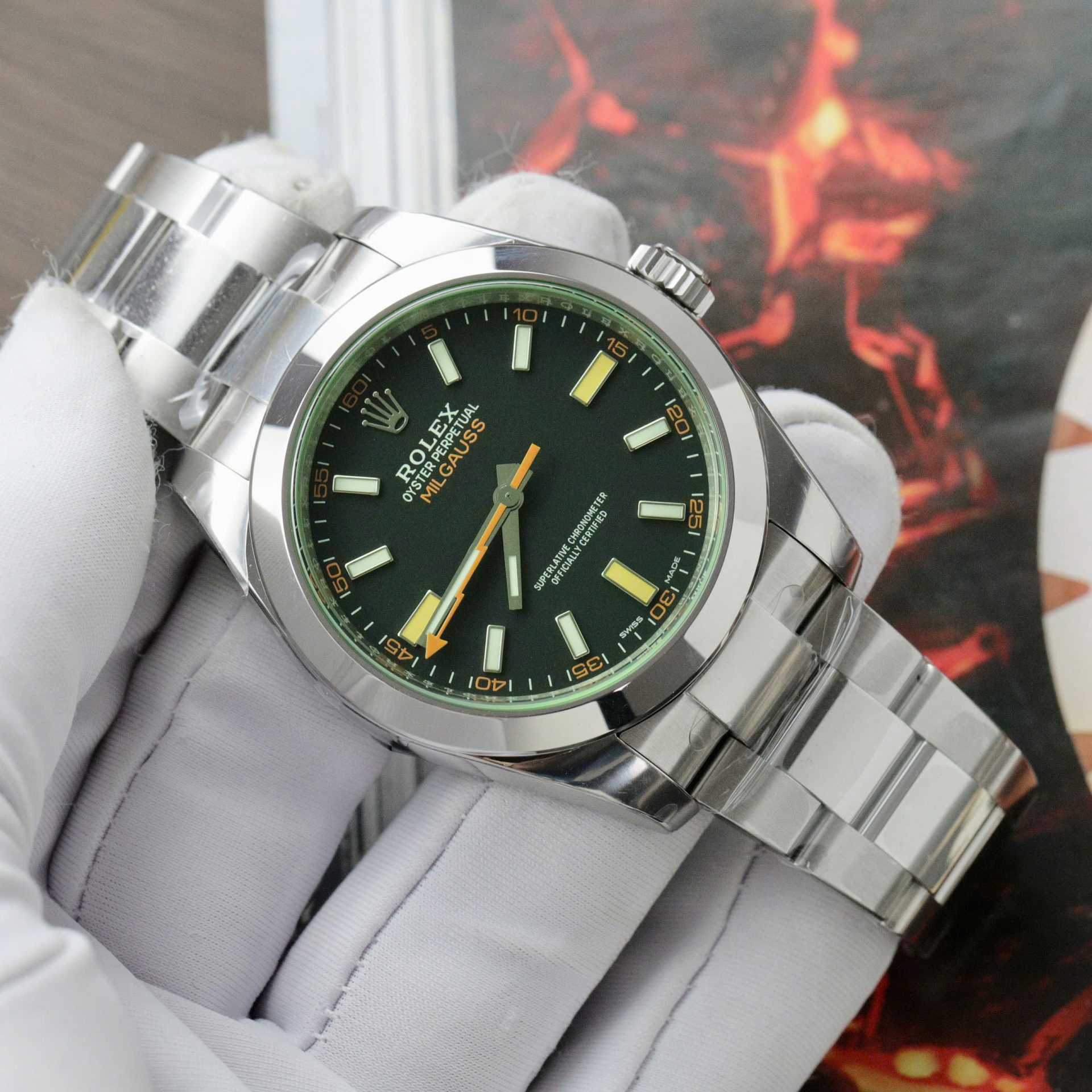 Rolex 1:1 Super Clone Milgauss 116400 40mm Blue Dial