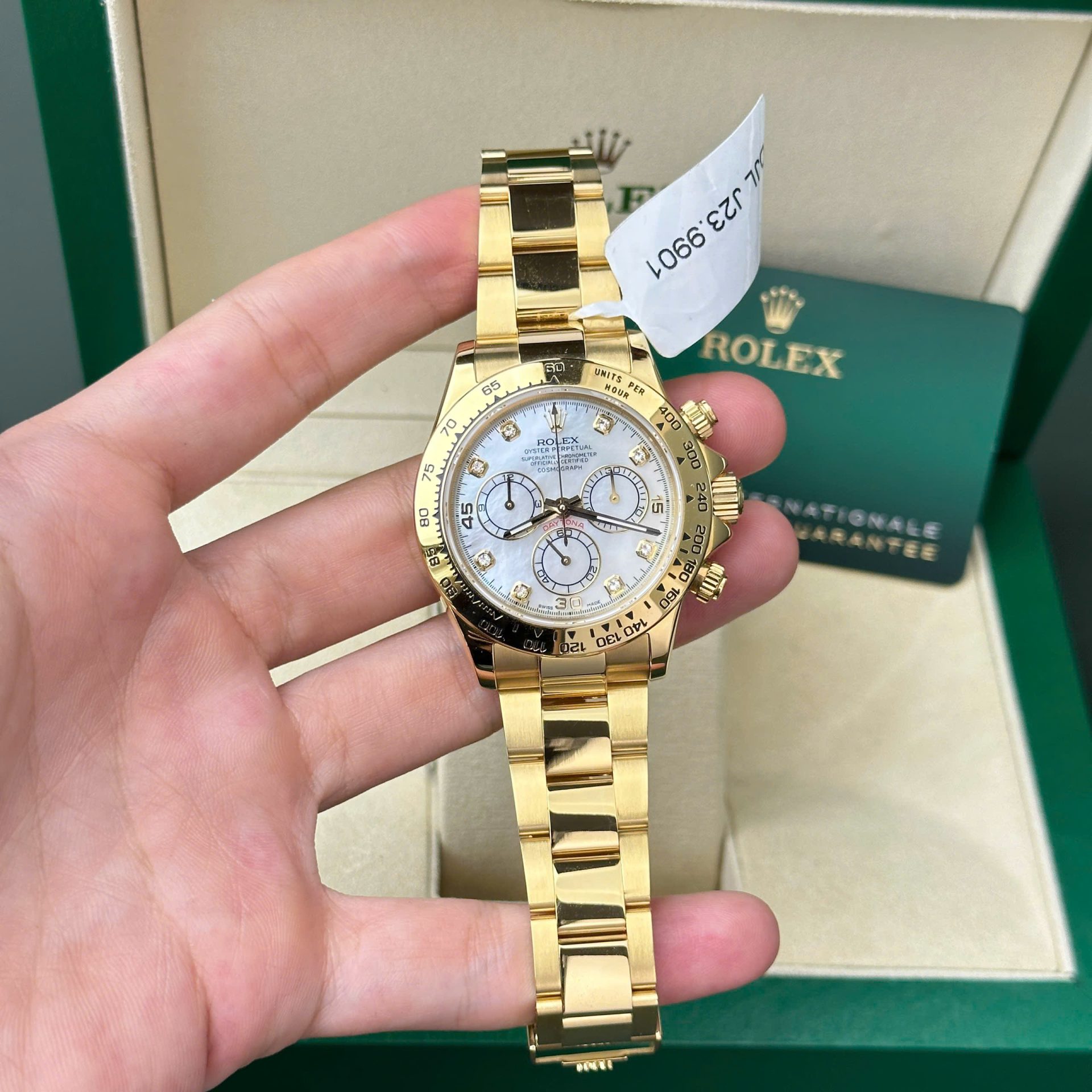 Rolex 1:1 Super Clone Daytona 40mm 116508 White Mother Of Pearl Diamond Dial