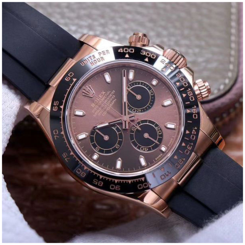 Rolex 1:1 Super Clone Daytona 40mm Oyster Flex 116515LN Chocolate Dial