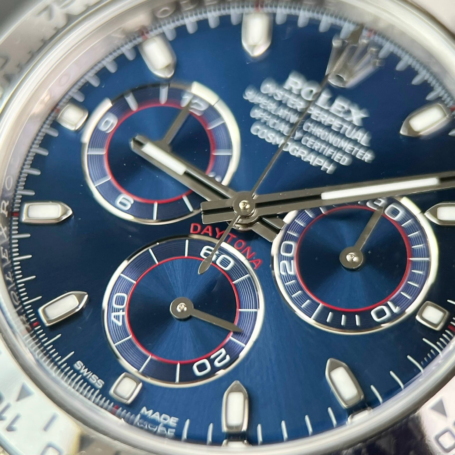 Rolex 1:1 Super Clone Daytona 40mm 116509 White Gold Blue Dial
