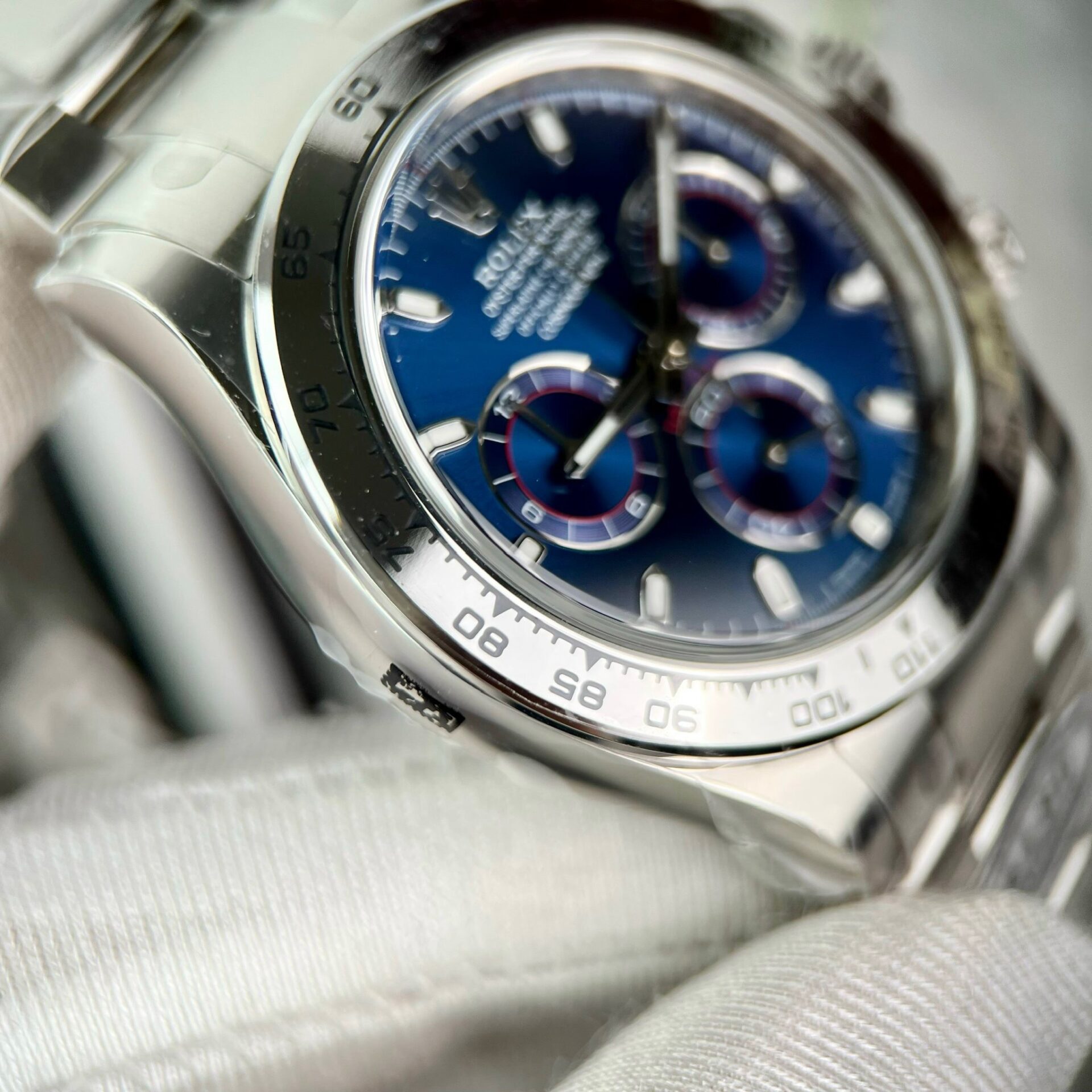 Rolex 1:1 Super Clone Daytona 40mm 116509 White Gold Blue Dial