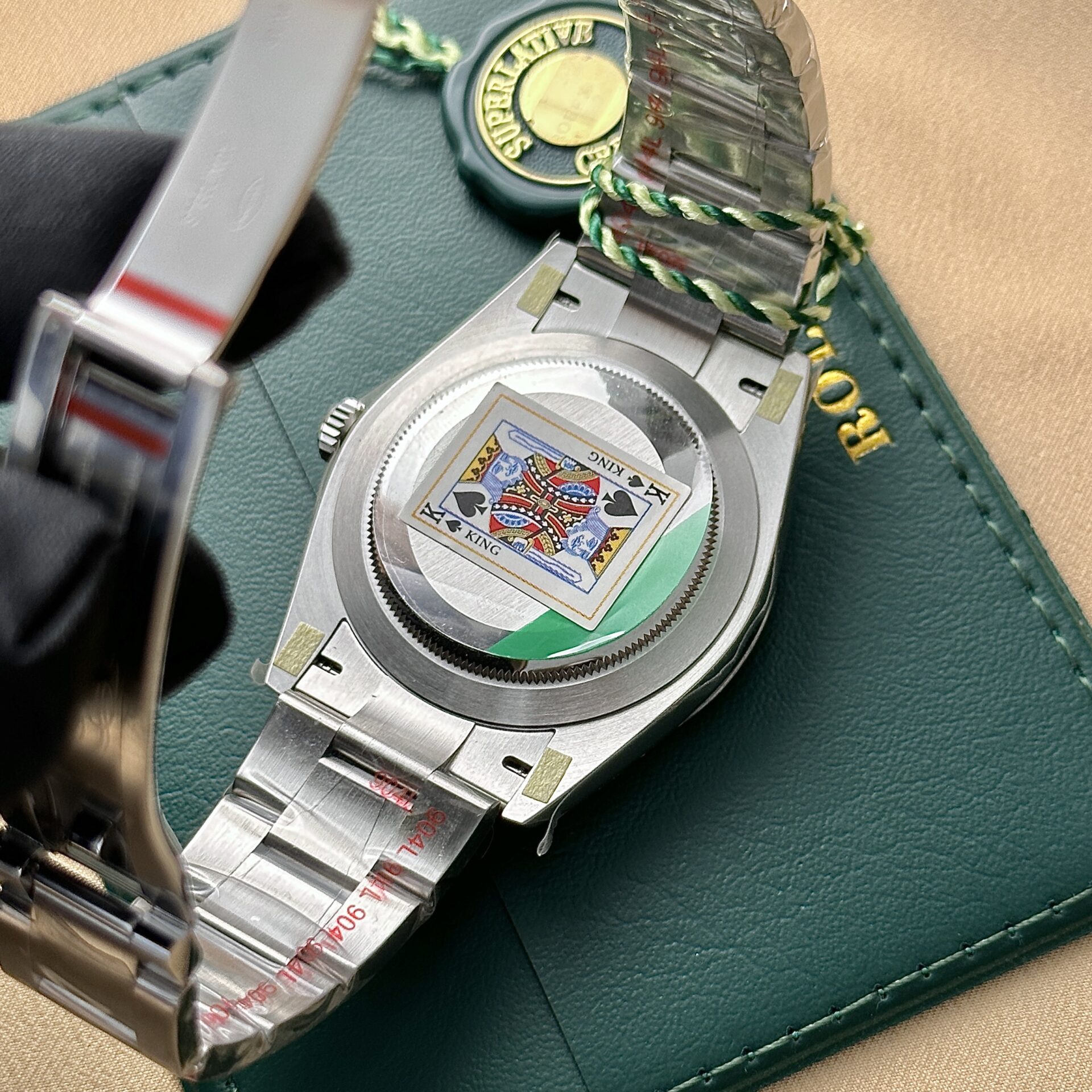 Rolex 1:1 Super Clone Oyster Perpetual Green Dial Domed Bezel 41mm 124300