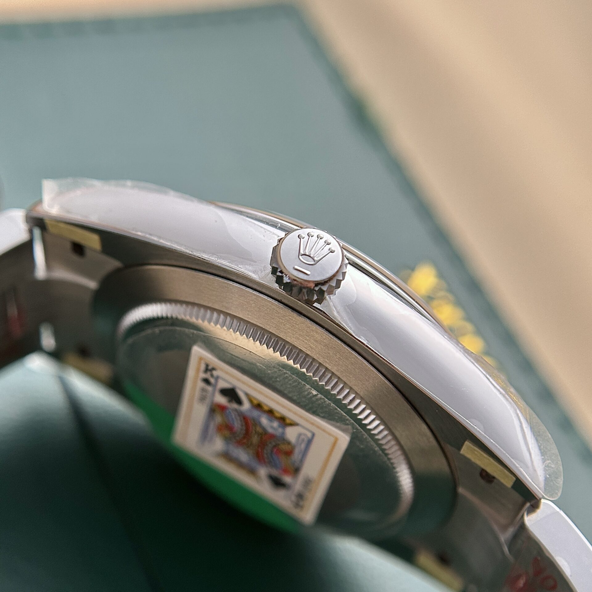 Rolex 1:1 Super Clone Oyster Perpetual Green Dial Domed Bezel 41mm 124300