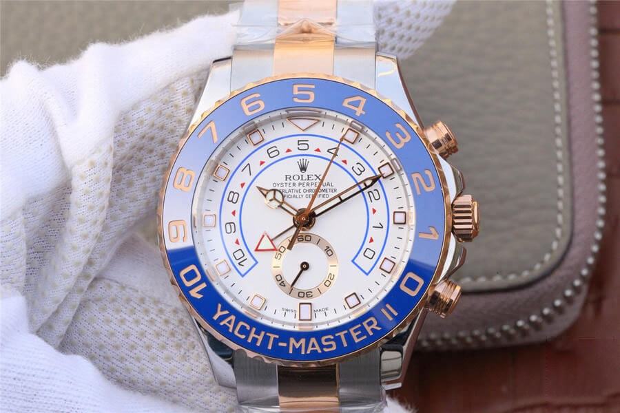 Rolex 1:1 Super Clone Yacht-Master II 44mm 116681 White Dial