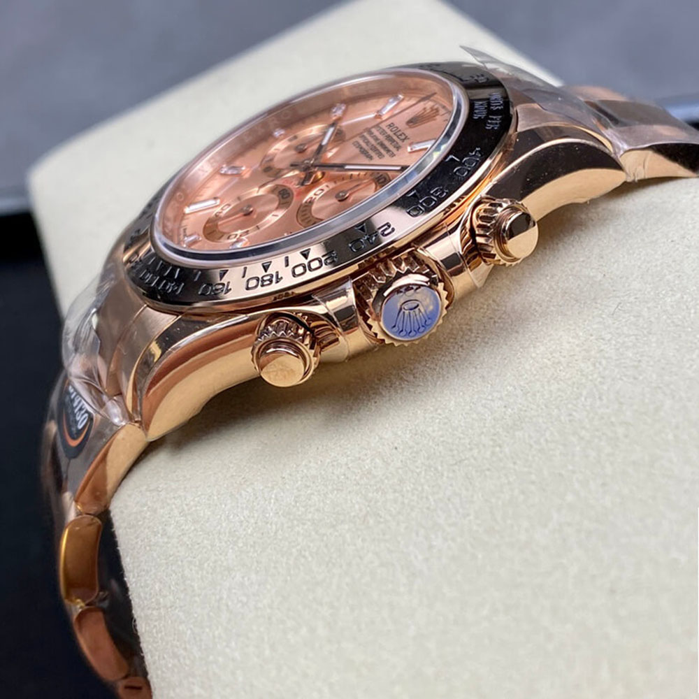 Rolex 1:1 Super Clone Daytona 40mm 116505 Pink Baguette Diamond Dial
