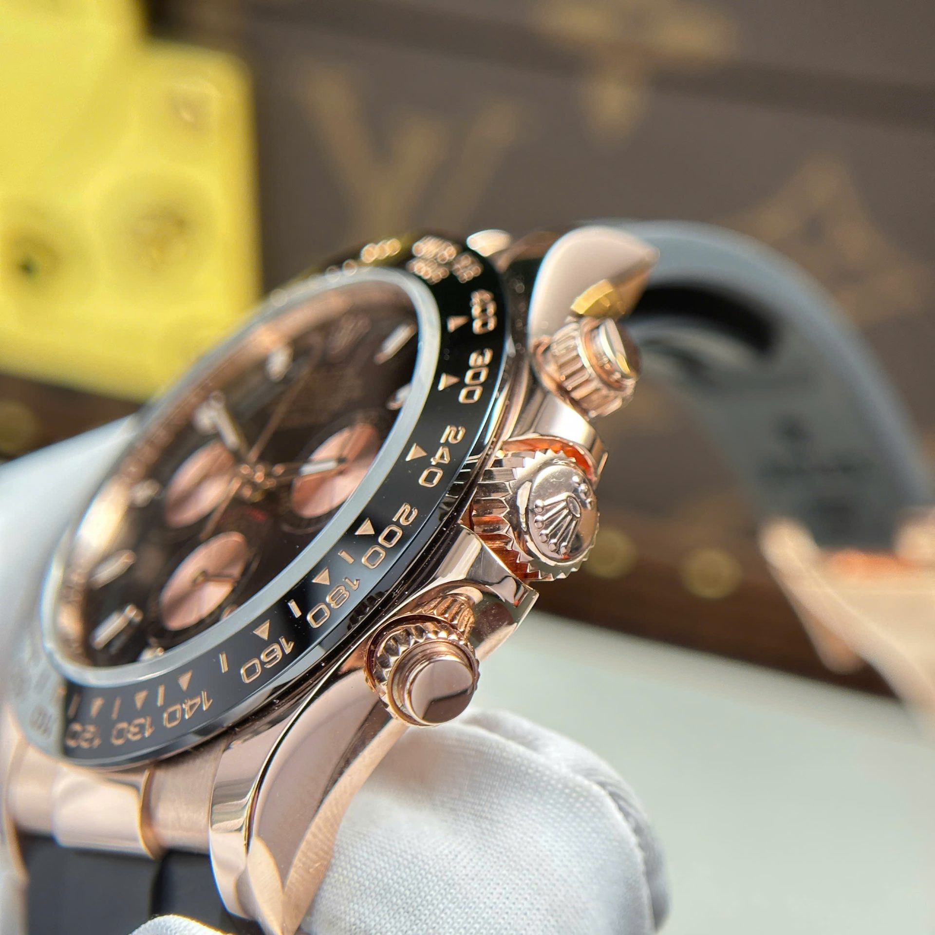 Rolex 1:1 Super Clone Daytona 40mm Oyster Flex 116515LN BKPOF Black Dial