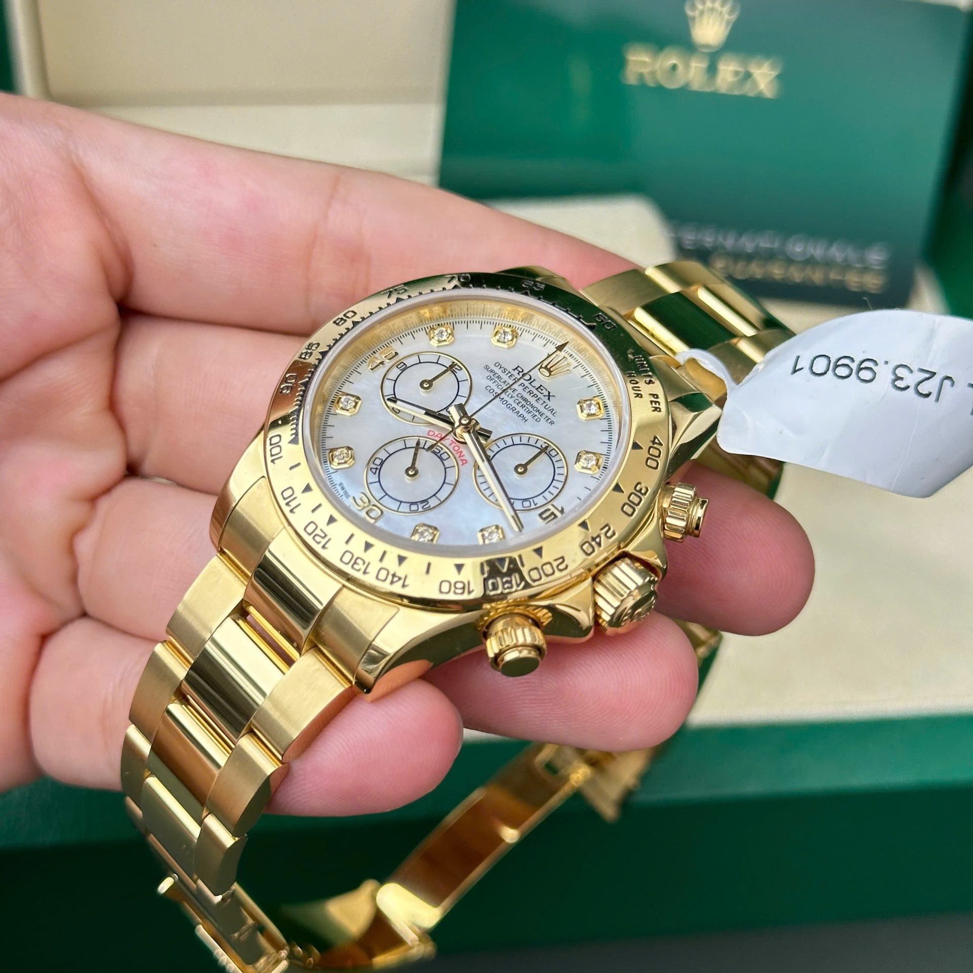 Rolex 1:1 Super Clone Daytona 40mm 116508 White Mother Of Pearl Diamond Dial