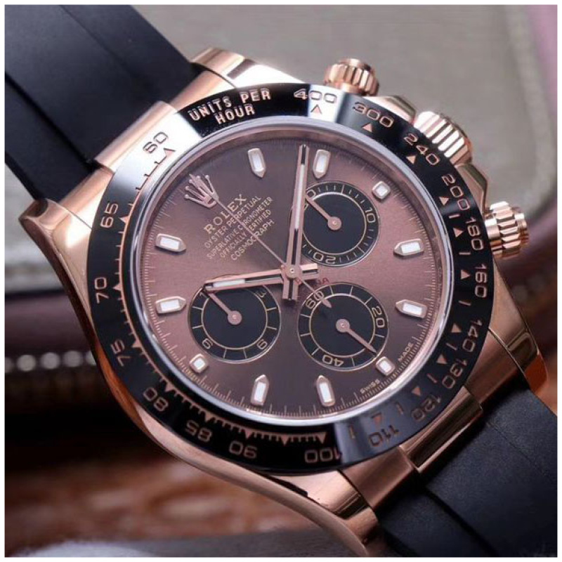 Rolex 1:1 Super Clone Daytona 40mm Oyster Flex 116515LN Chocolate Dial