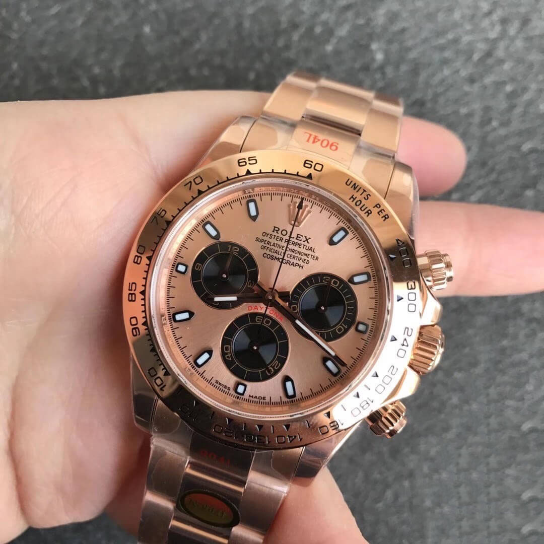 Rolex 1:1 Super Clone Daytona 40mm 116505PBK Pink Dial