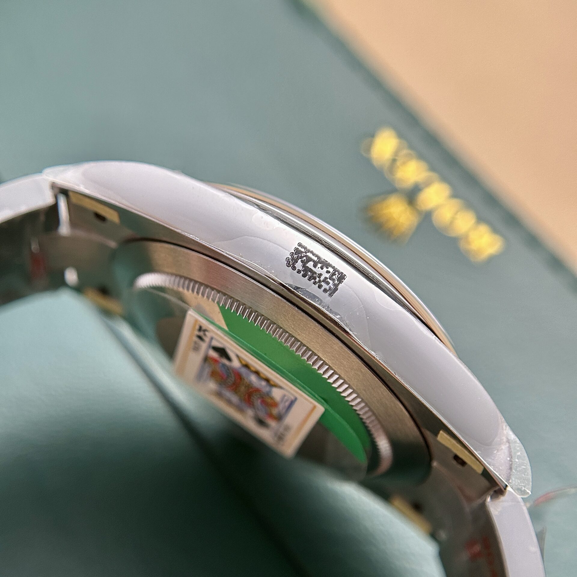 Rolex 1:1 Super Clone Oyster Perpetual Green Dial Domed Bezel 41mm 124300