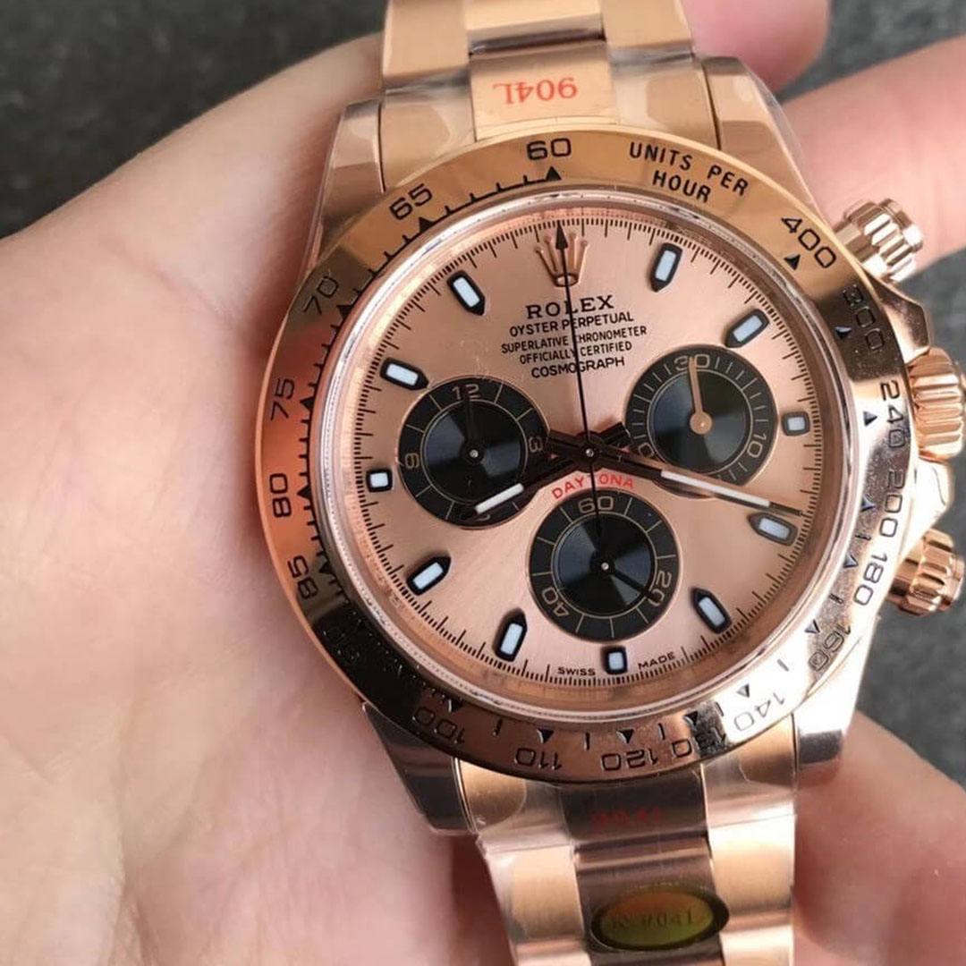 Rolex 1:1 Super Clone Daytona 40mm 116505PBK Pink Dial