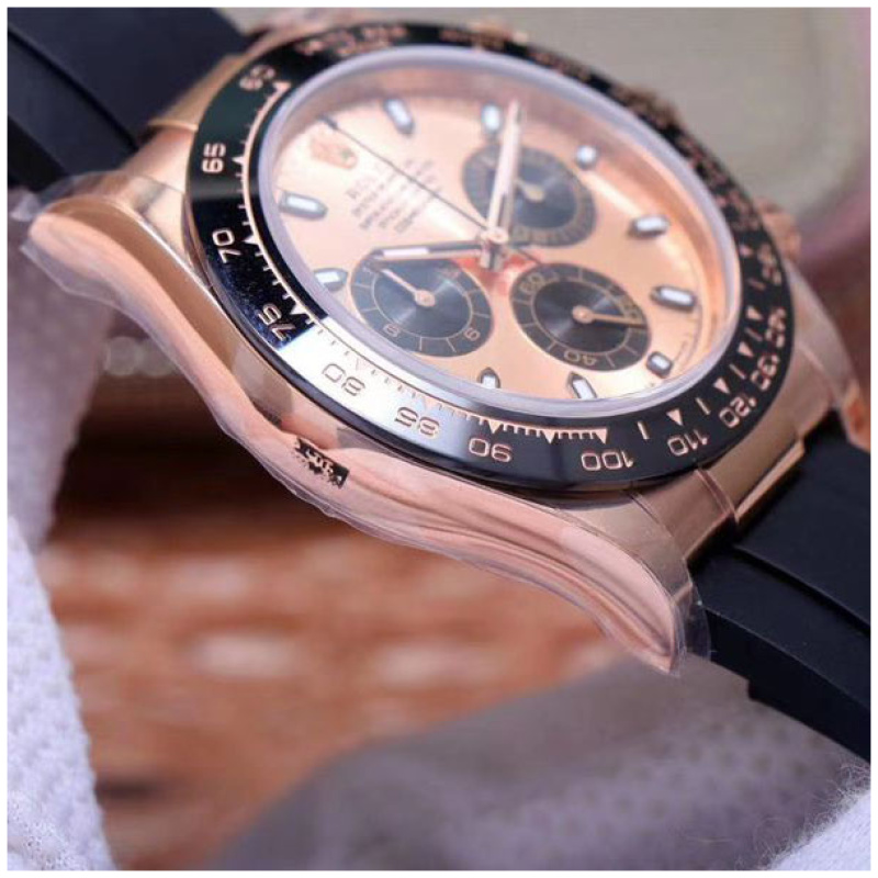 Rolex 1:1 Super Clone Daytona 40mm Oyster Flex 116515LN PBK Pink Dial