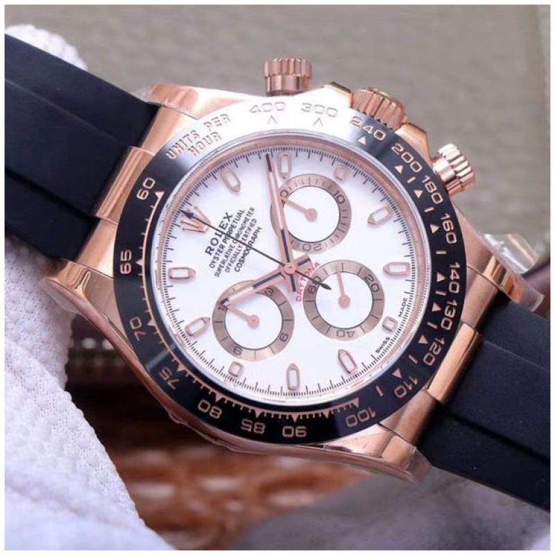 Rolex 1:1 Super Clone Daytona 40mm Oyster Flex 116515LN LIOF Ivory Dial