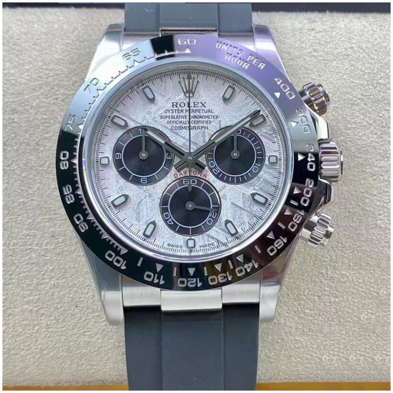 Rolex 1:1 Super Clone Daytona 40mm Oyster Flex 116519LN Meteorite Dial