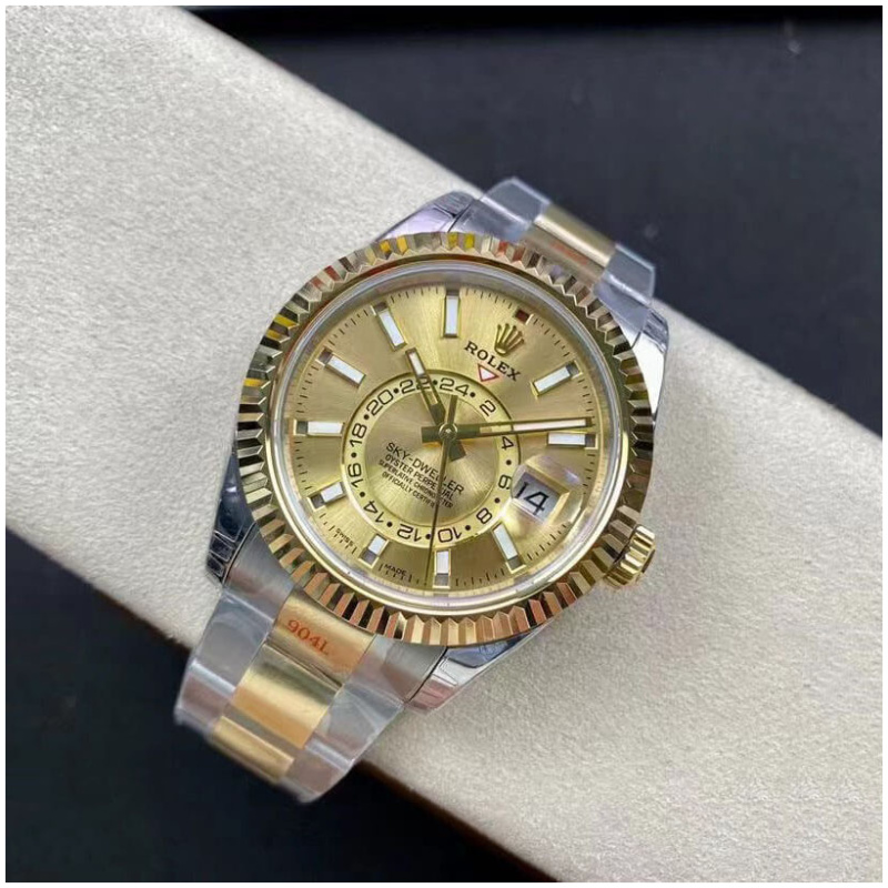 Rolex 1:1 Super Clone Sky-Dweller 42mm 326933 Champagne Dial