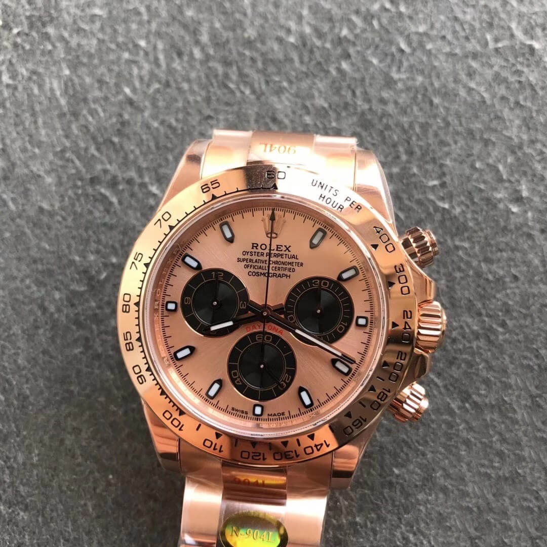 Rolex 1:1 Super Clone Daytona 40mm 116505PBK Pink Dial