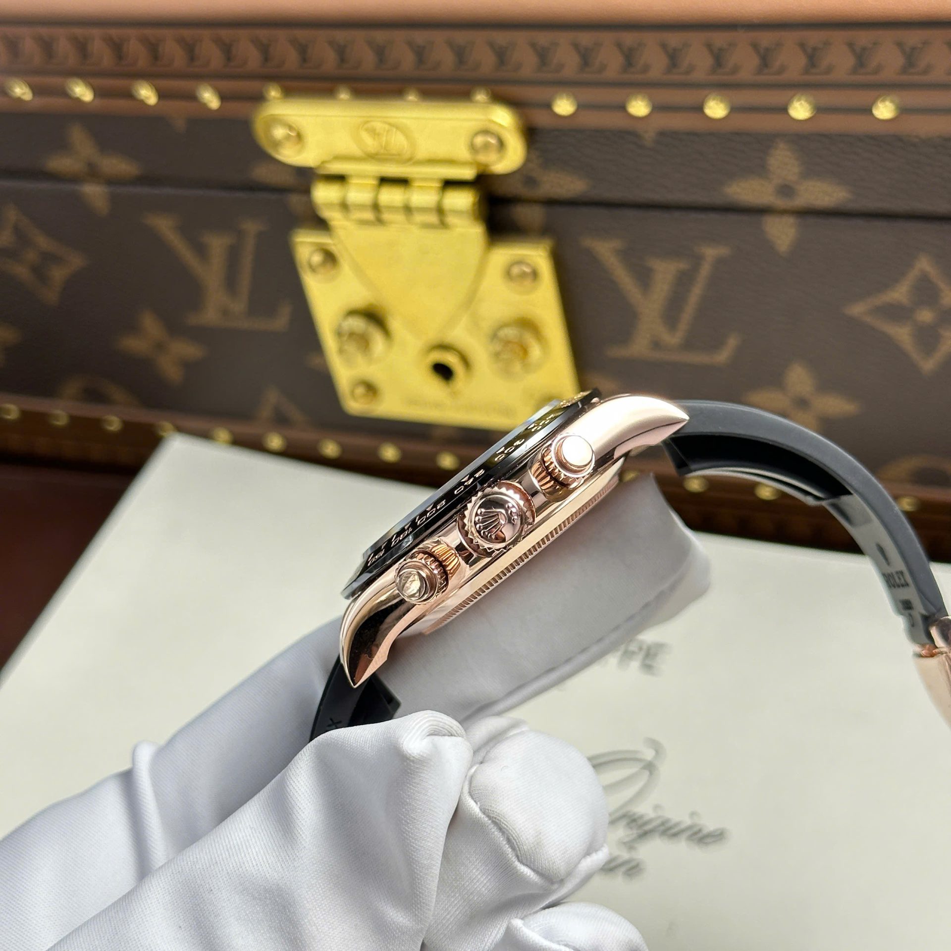 Rolex 1:1 Super Clone Daytona 40mm Oyster Flex 116515LN BKPOF Black Dial