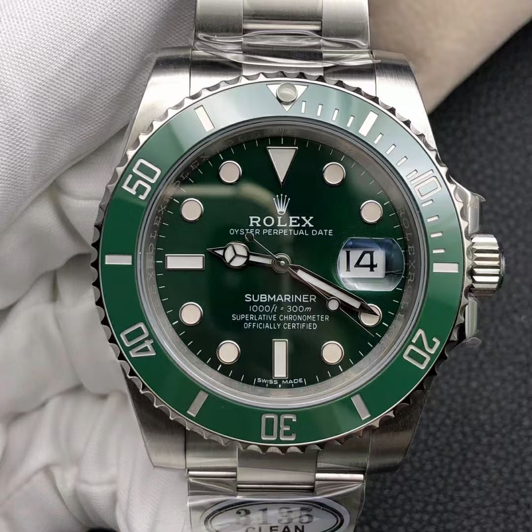 Rolex 1:1 Super Clone Submariner Date 40mm 116610LV Green Dial