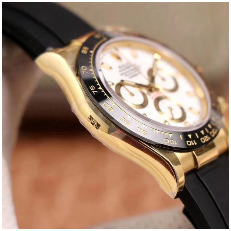 Rolex 1:1 Super Clone Daytona 40mm Oyster Flex 116518LN White Dial
