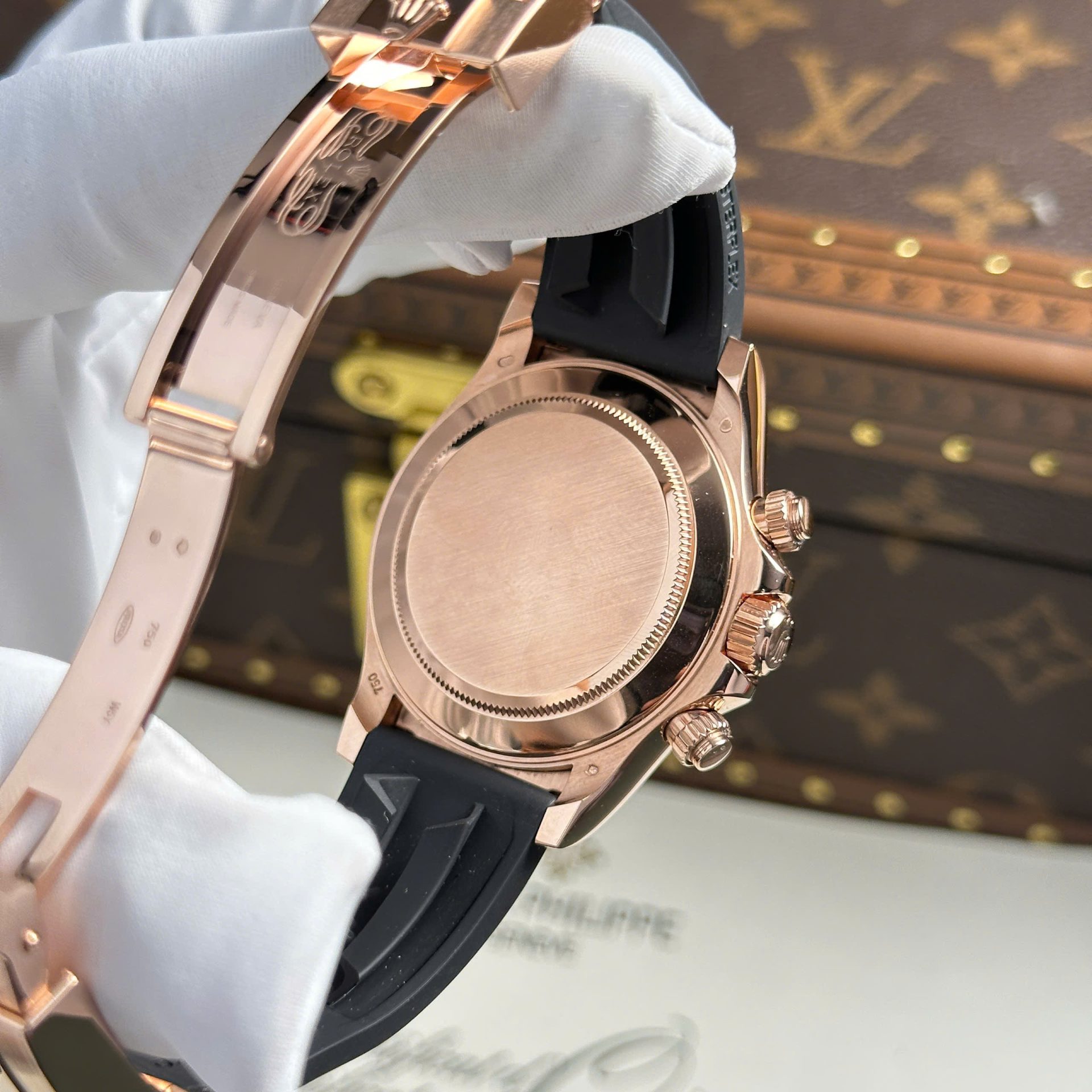 Rolex 1:1 Super Clone Daytona 40mm Oyster Flex 116515LN BKPOF Black Dial