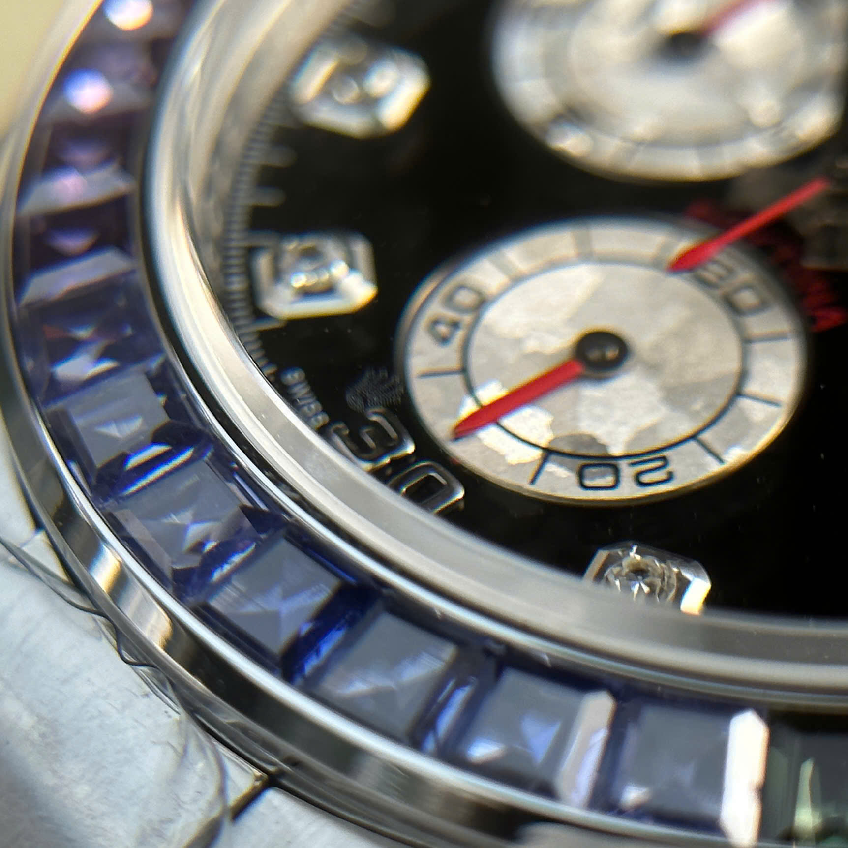 Rolex 1:1 Super Clone Daytona Rainbow Diamond Silver Stainless Steel 40mm