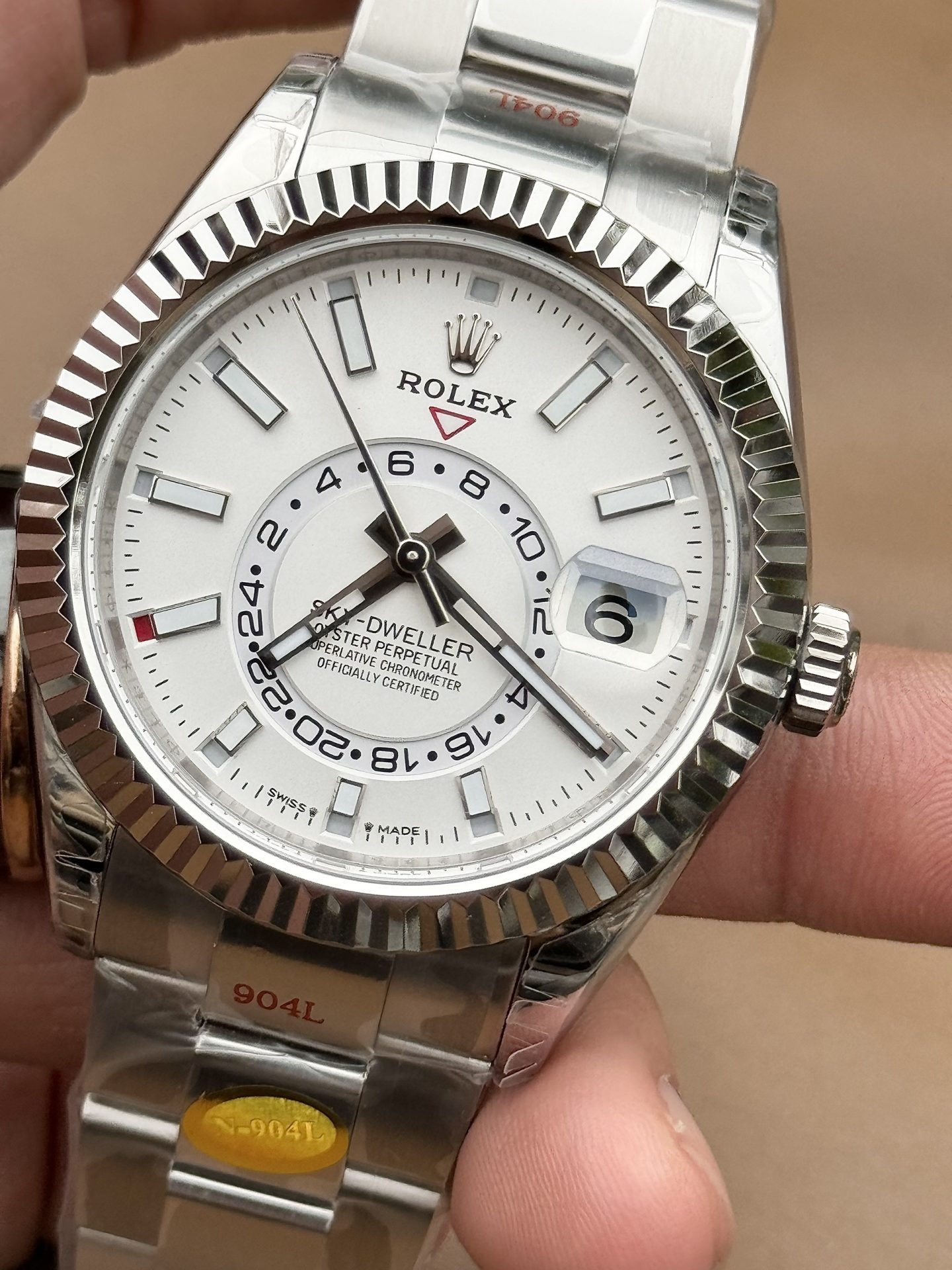 Rolex 1:1 Super Clone Sky-Dweller Oyster, 42 mm, Oystersteel and white gold m336934-0003