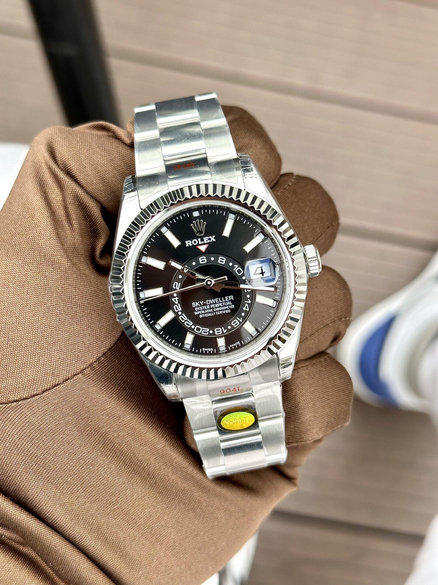 Rolex 1:1 Super Clone Sky-Dweller Oyster, 42 mm, Oystersteel and white gold m336934-0007
