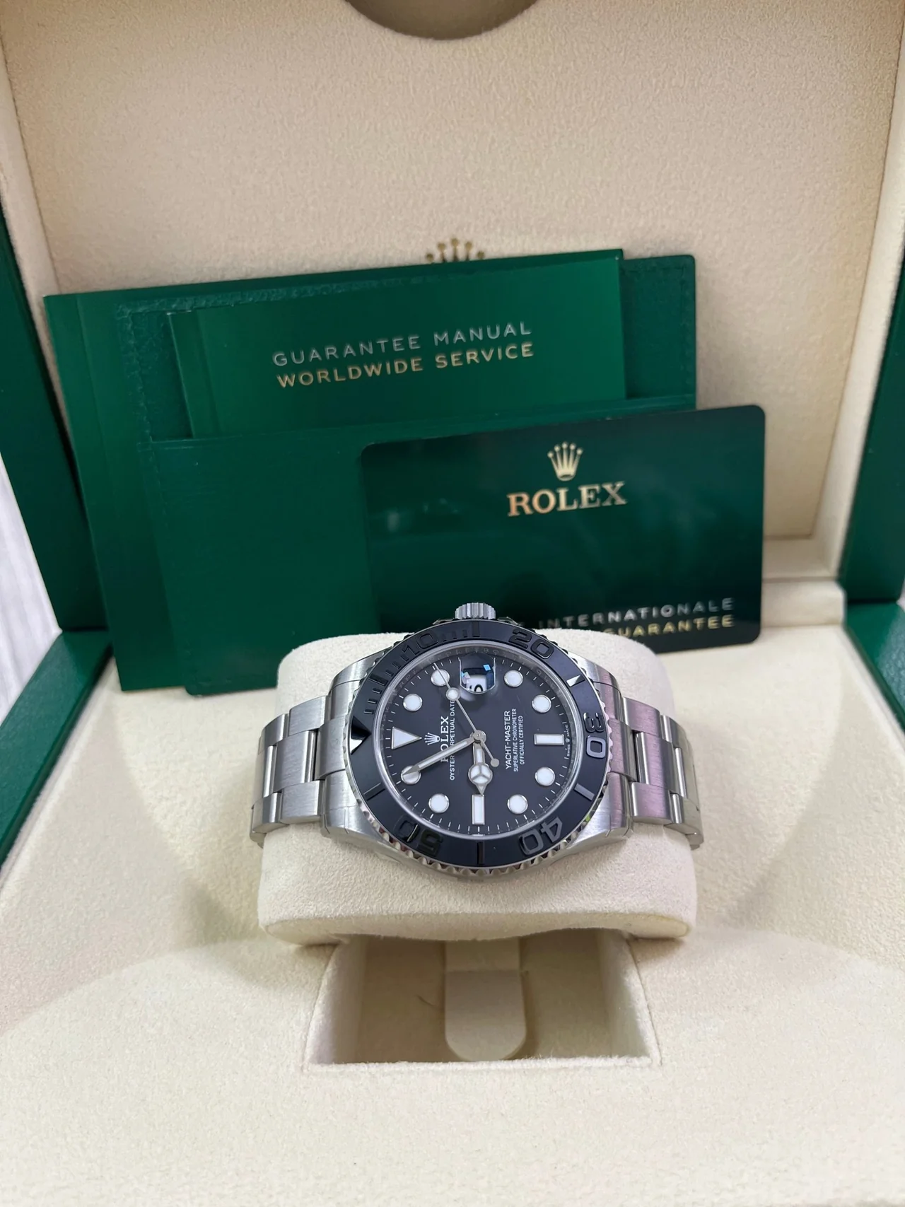 Rolex 1:1 Super Clone Yacht-Master 42 Black Dial RLX Titanium Men's Watch 226627-0001