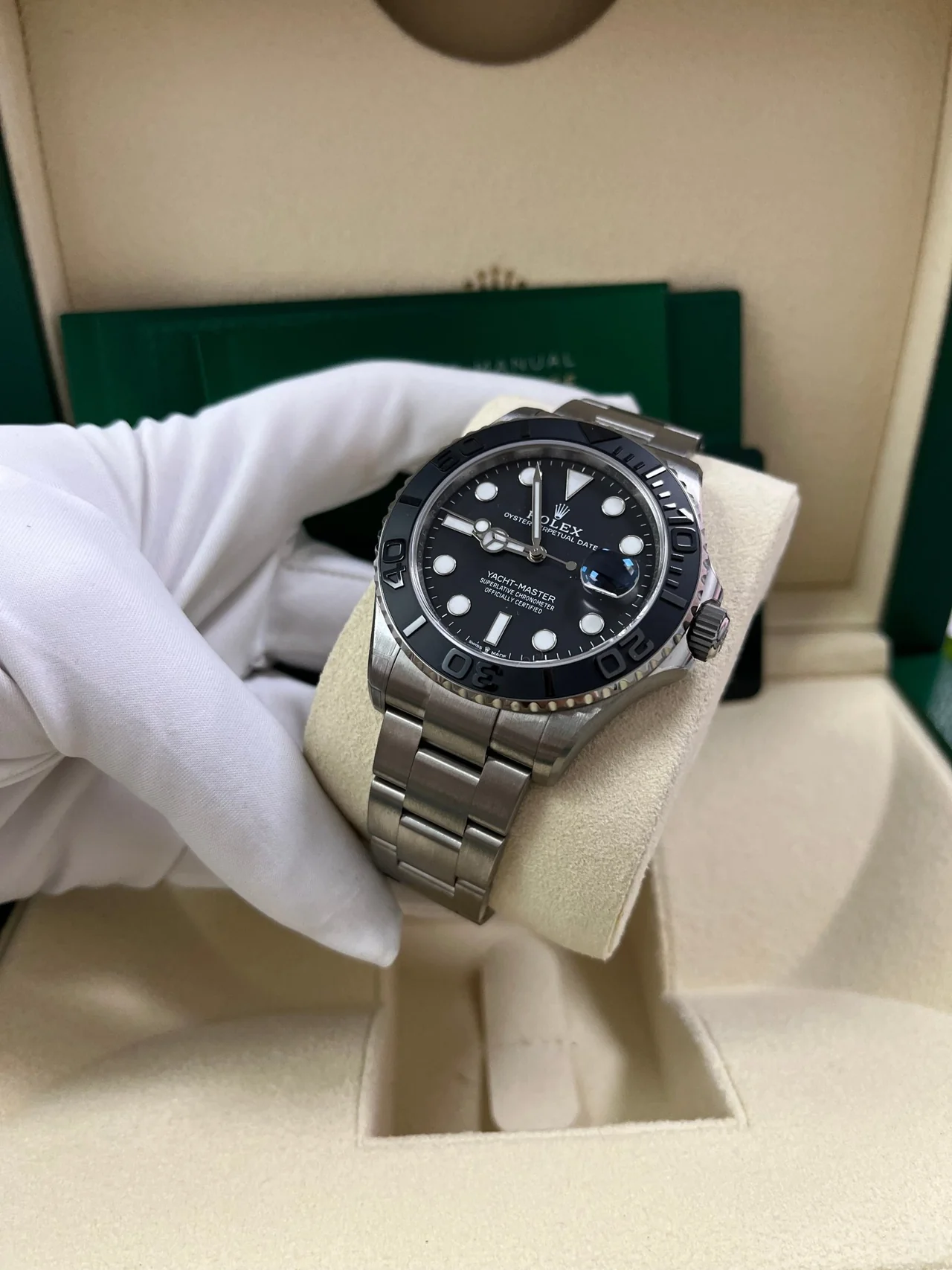 Rolex 1:1 Super Clone Yacht-Master 42 Black Dial RLX Titanium Men's Watch 226627-0001