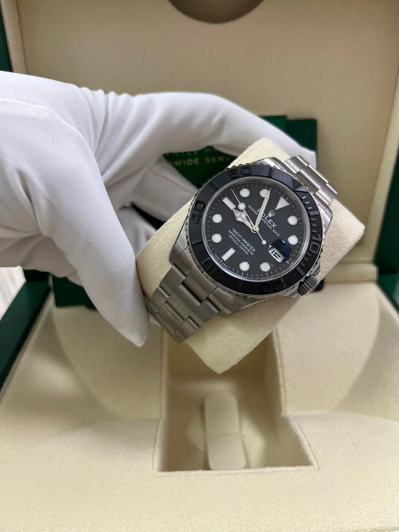 Rolex 1:1 Super Clone Yacht-Master 42 Black Dial RLX Titanium Men's Watch 226627-0001