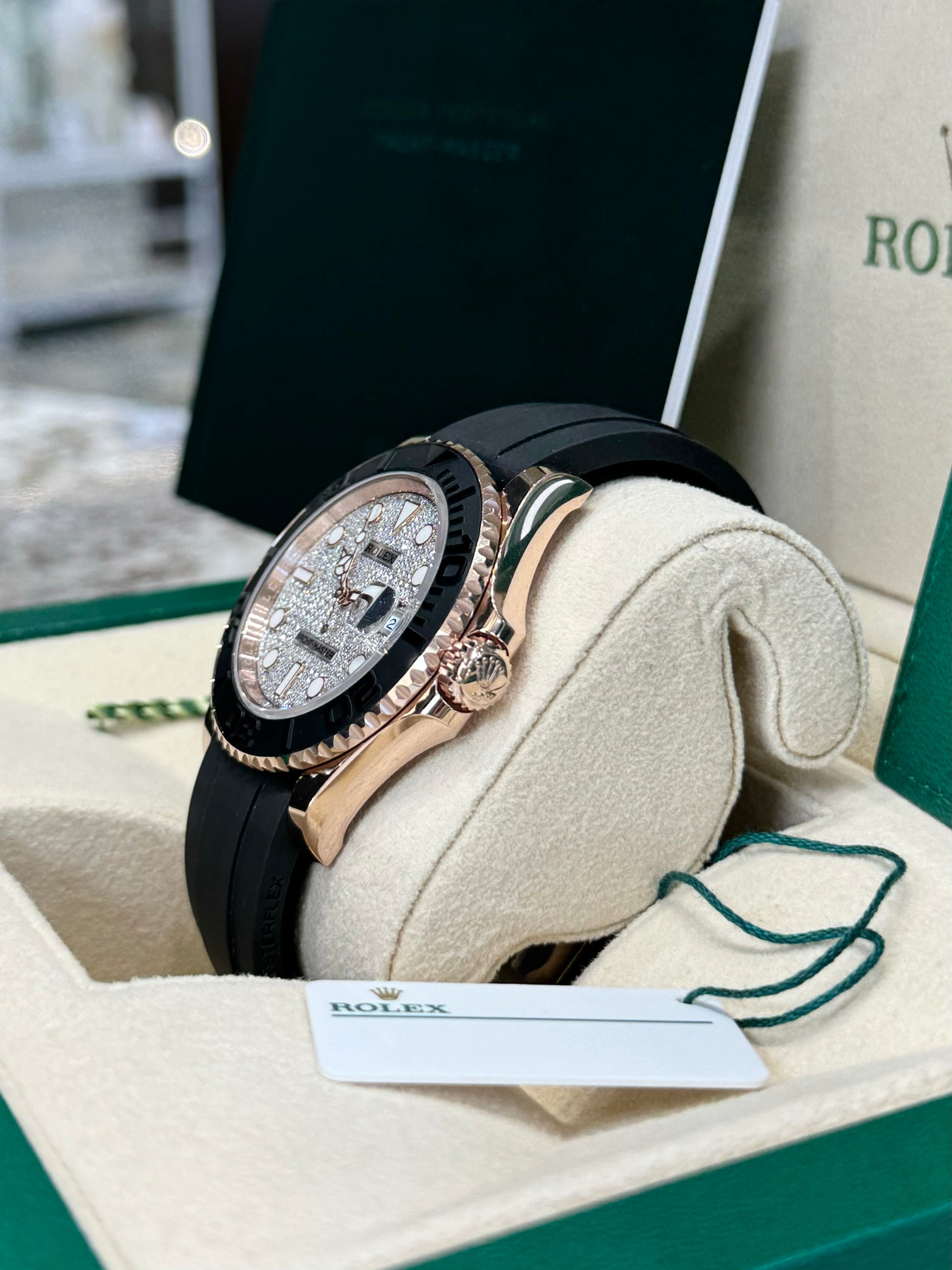 Rolex 1:1 Super Clone Yacht-Master 40mm Oyster Flex 126655 Diamond Dial