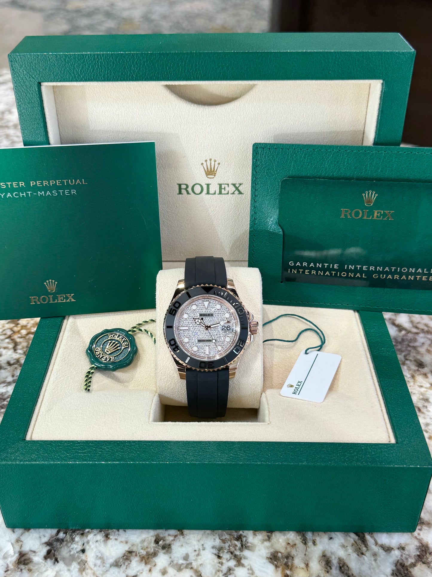 Rolex 1:1 Super Clone Yacht-Master 40mm Oyster Flex 126655 Diamond Dial