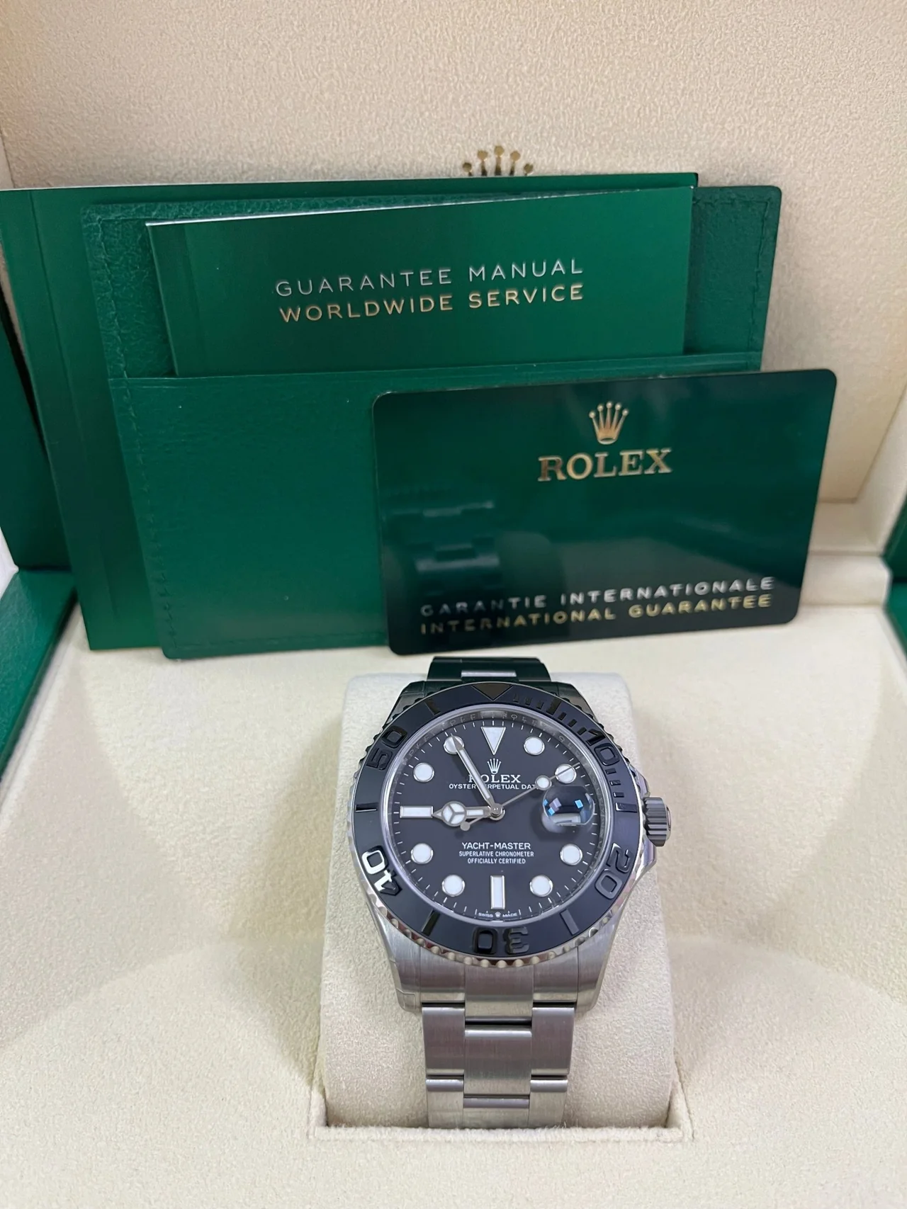 Rolex 1:1 Super Clone Yacht-Master 42 Black Dial RLX Titanium Men's Watch 226627-0001