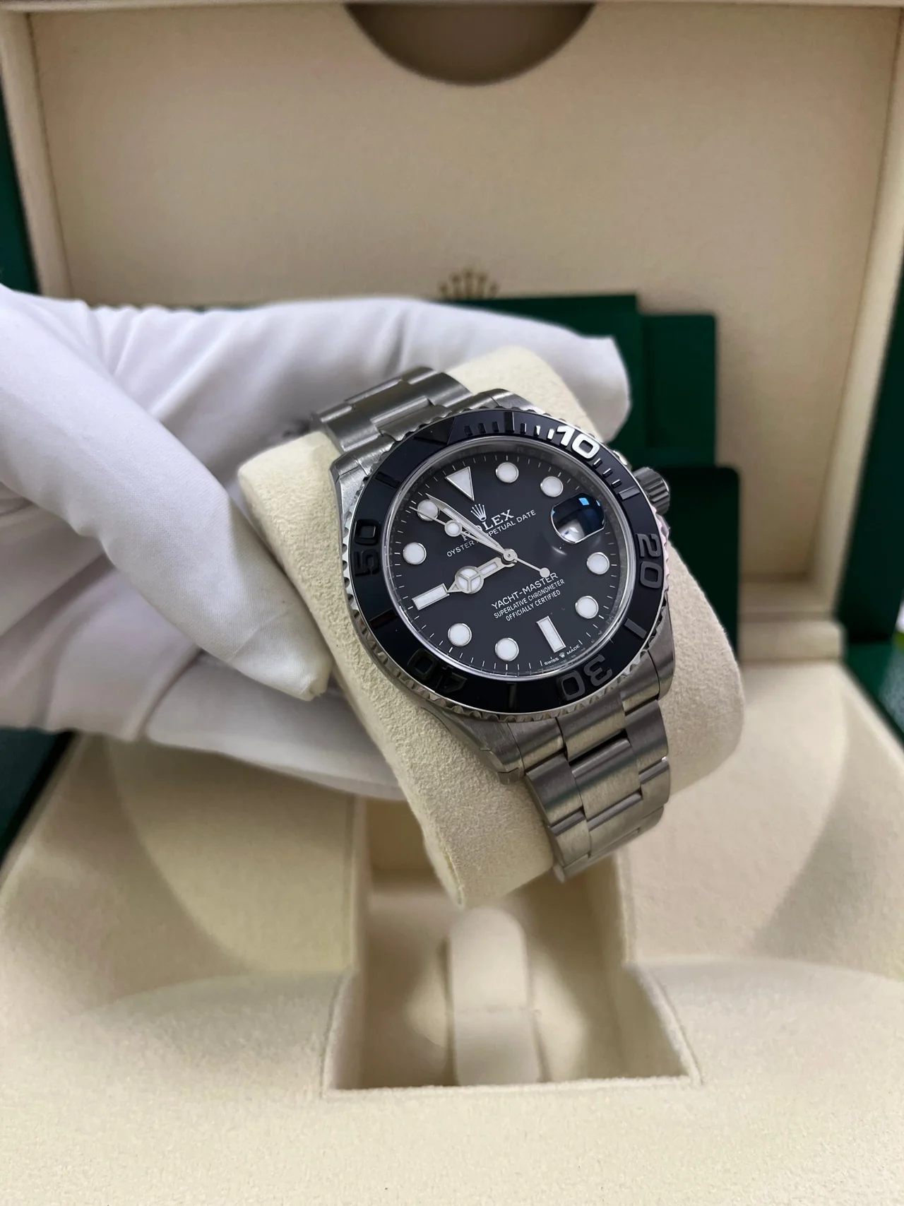 Rolex 1:1 Super Clone Yacht-Master 42 Black Dial RLX Titanium Men's Watch 226627-0001