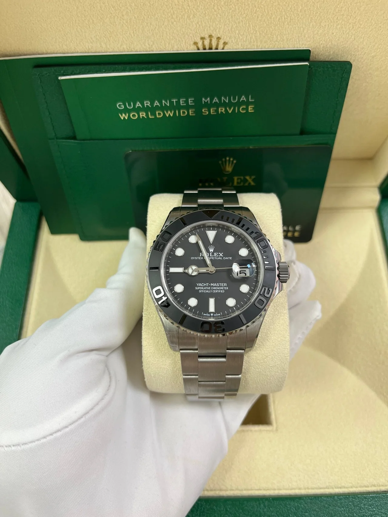 Rolex 1:1 Super Clone Yacht-Master 42 Black Dial RLX Titanium Men's Watch 226627-0001