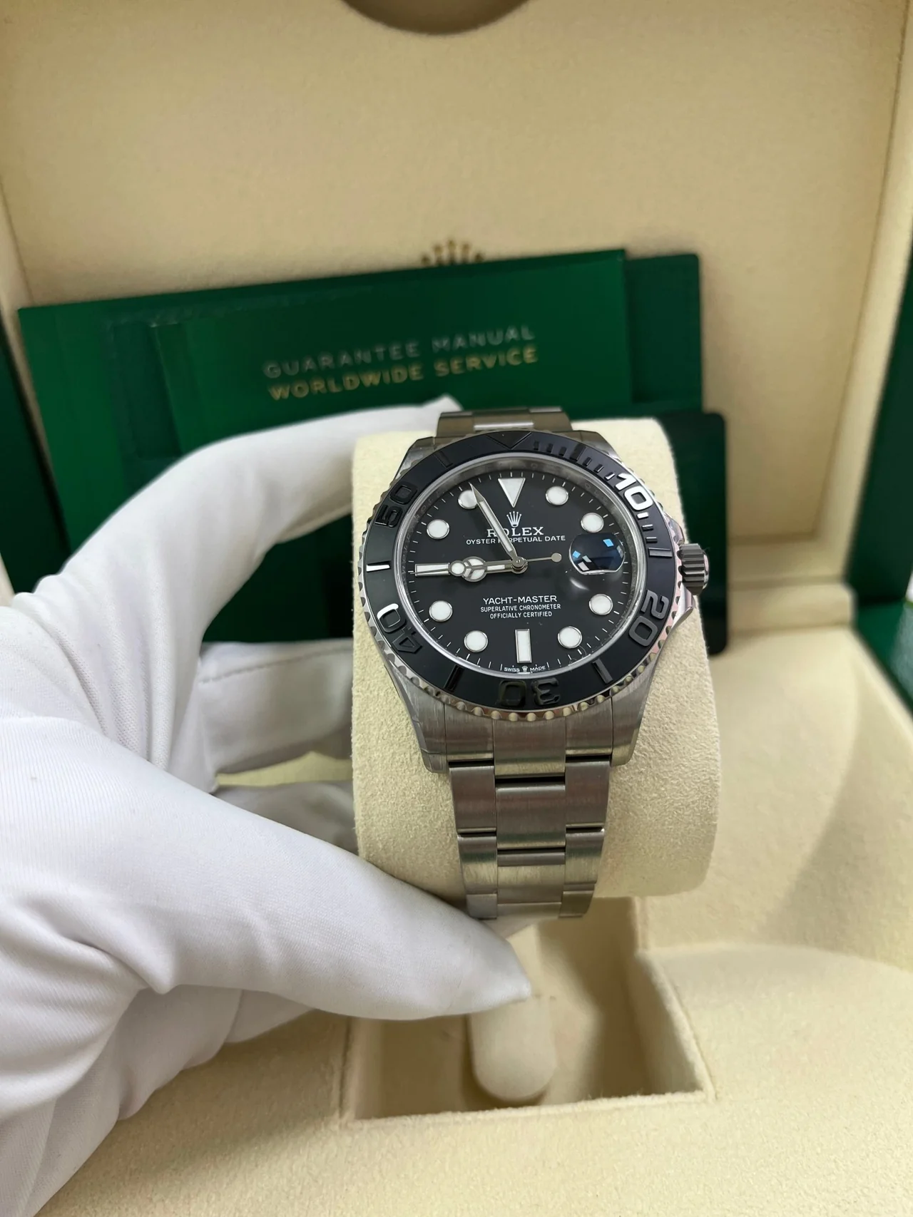 Rolex 1:1 Super Clone Yacht-Master 42 Black Dial RLX Titanium Men's Watch 226627-0001