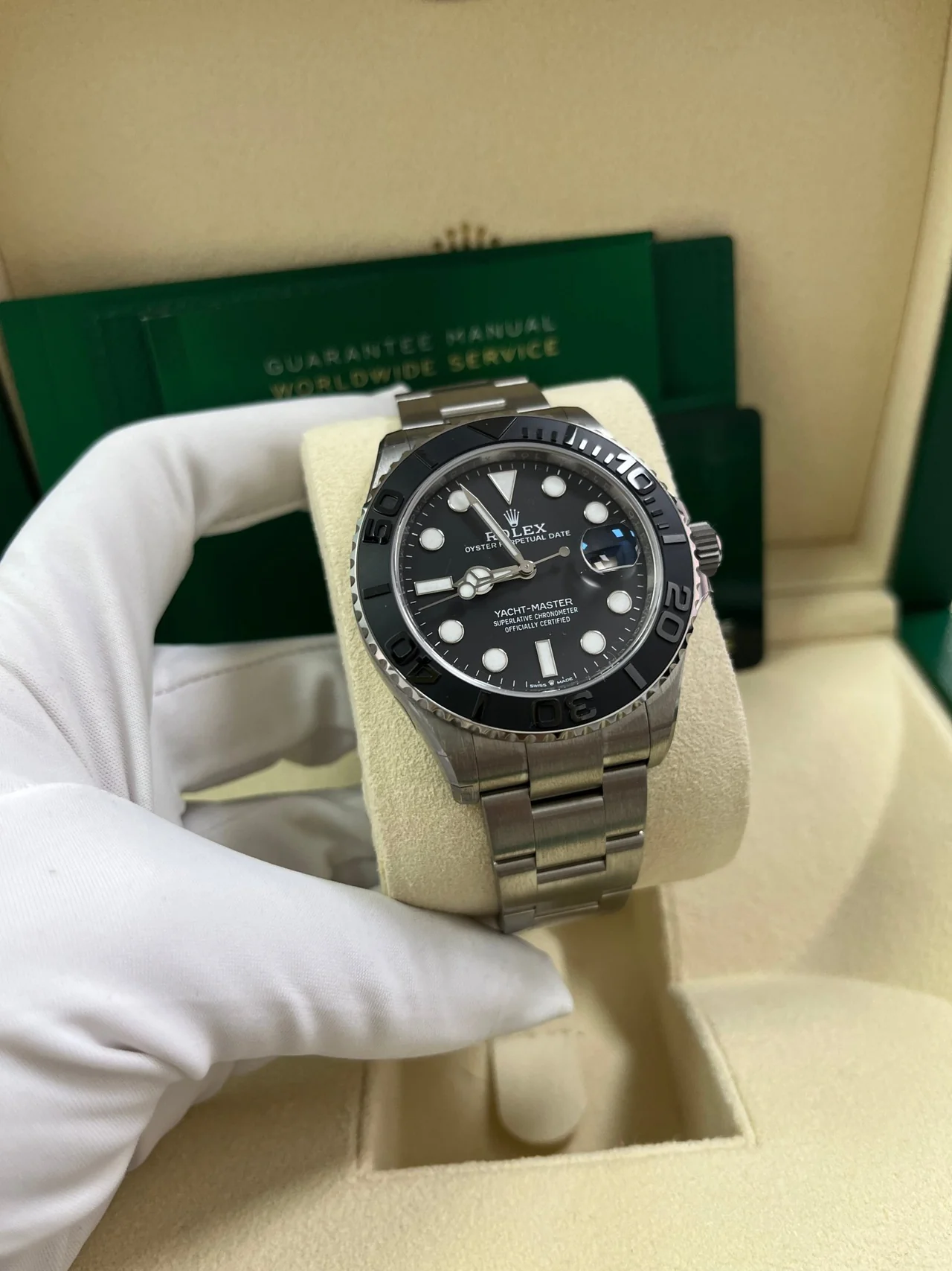 Rolex 1:1 Super Clone Yacht-Master 42 Black Dial RLX Titanium Men's Watch 226627-0001