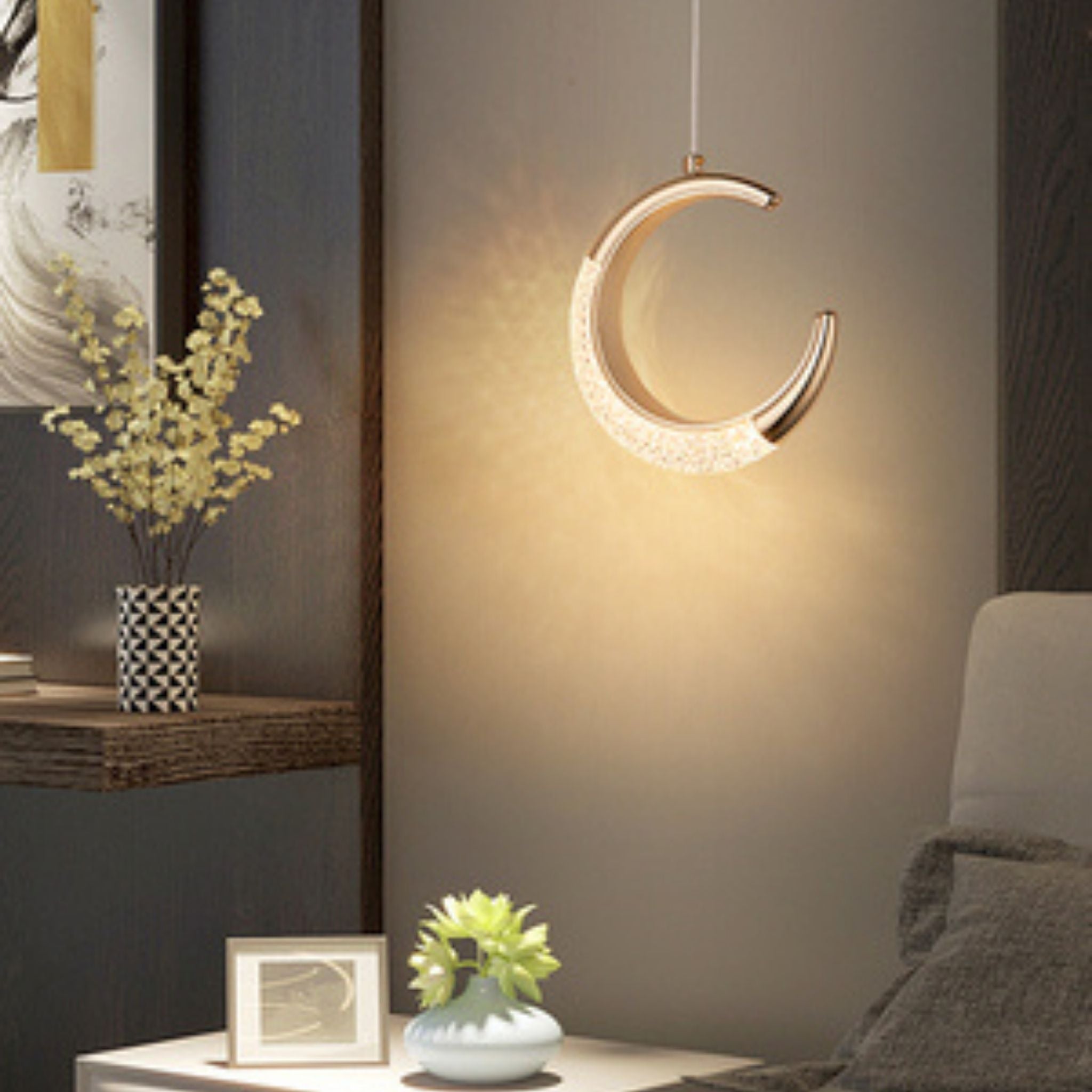 Moon Bedside Pendant Light