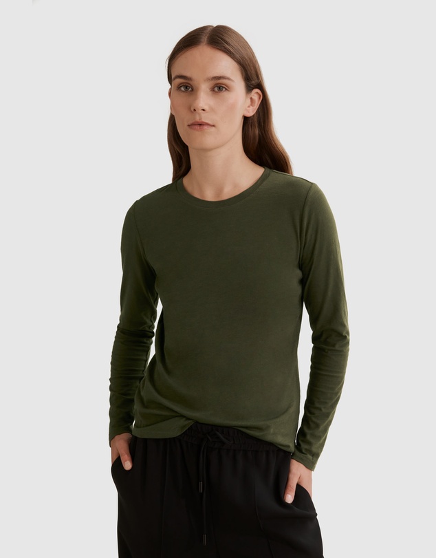 Country Road Long Sleeve Australian Cotton Slub T-Shirt