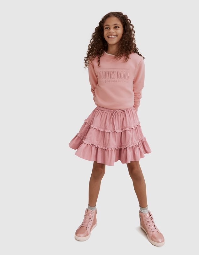 Country Road Tiered Cord Skirt