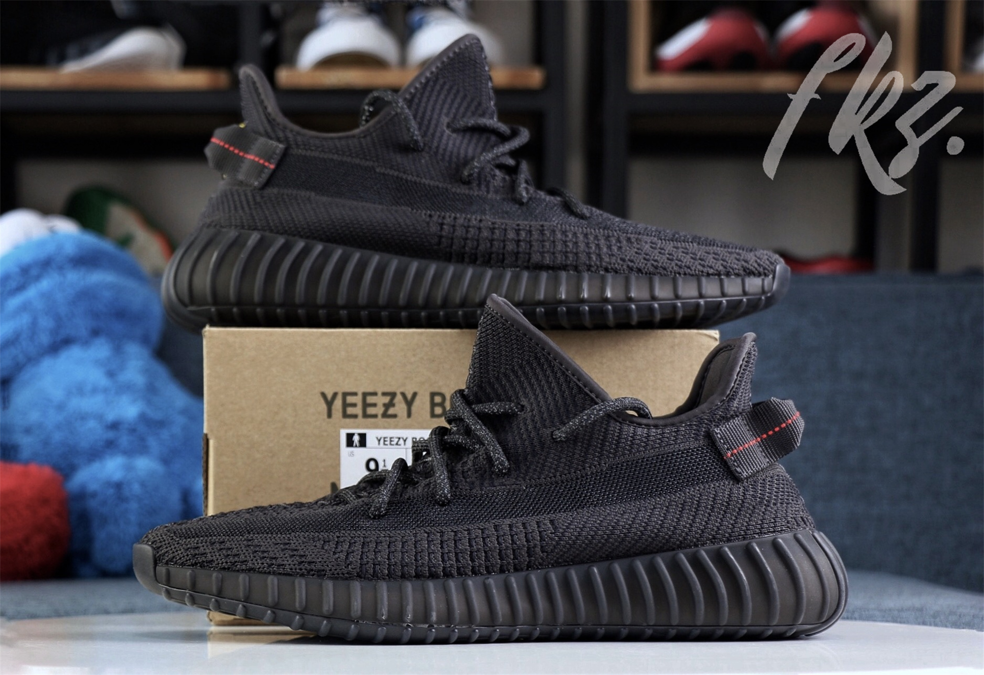 Adidas Yeezy 350 Boost V2 Black Static None Reflective(Ln5 A1)