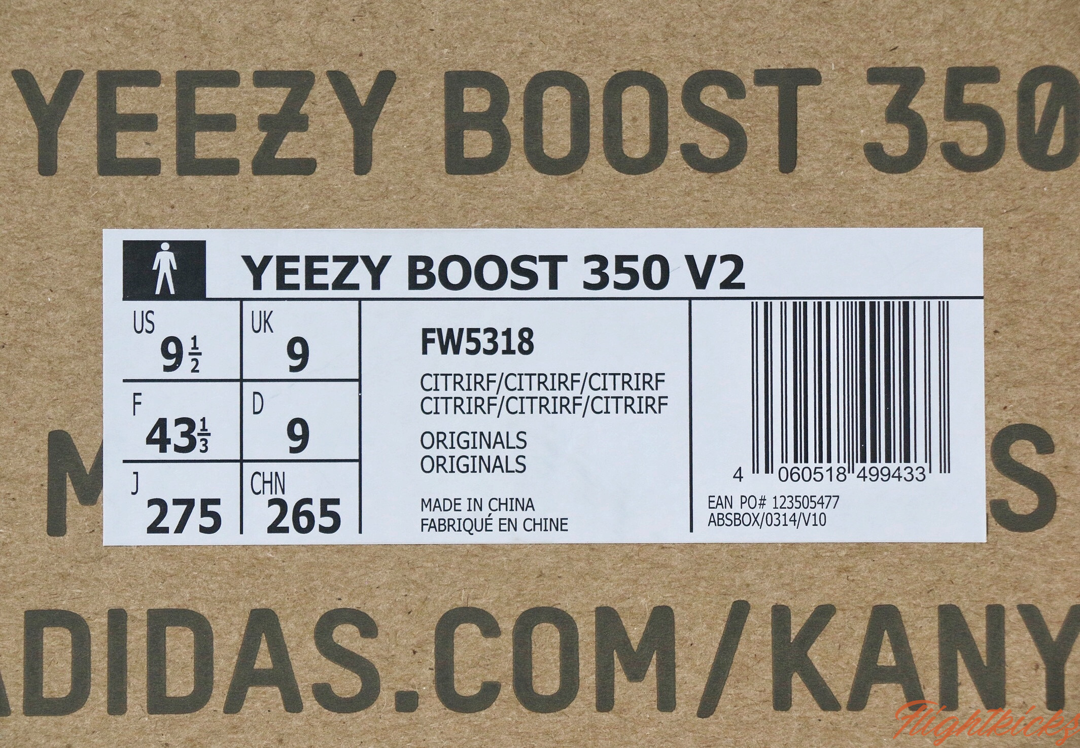 2019 Yeezy 350 V2  Citrin  Reflective(Ln5 A1 batch)