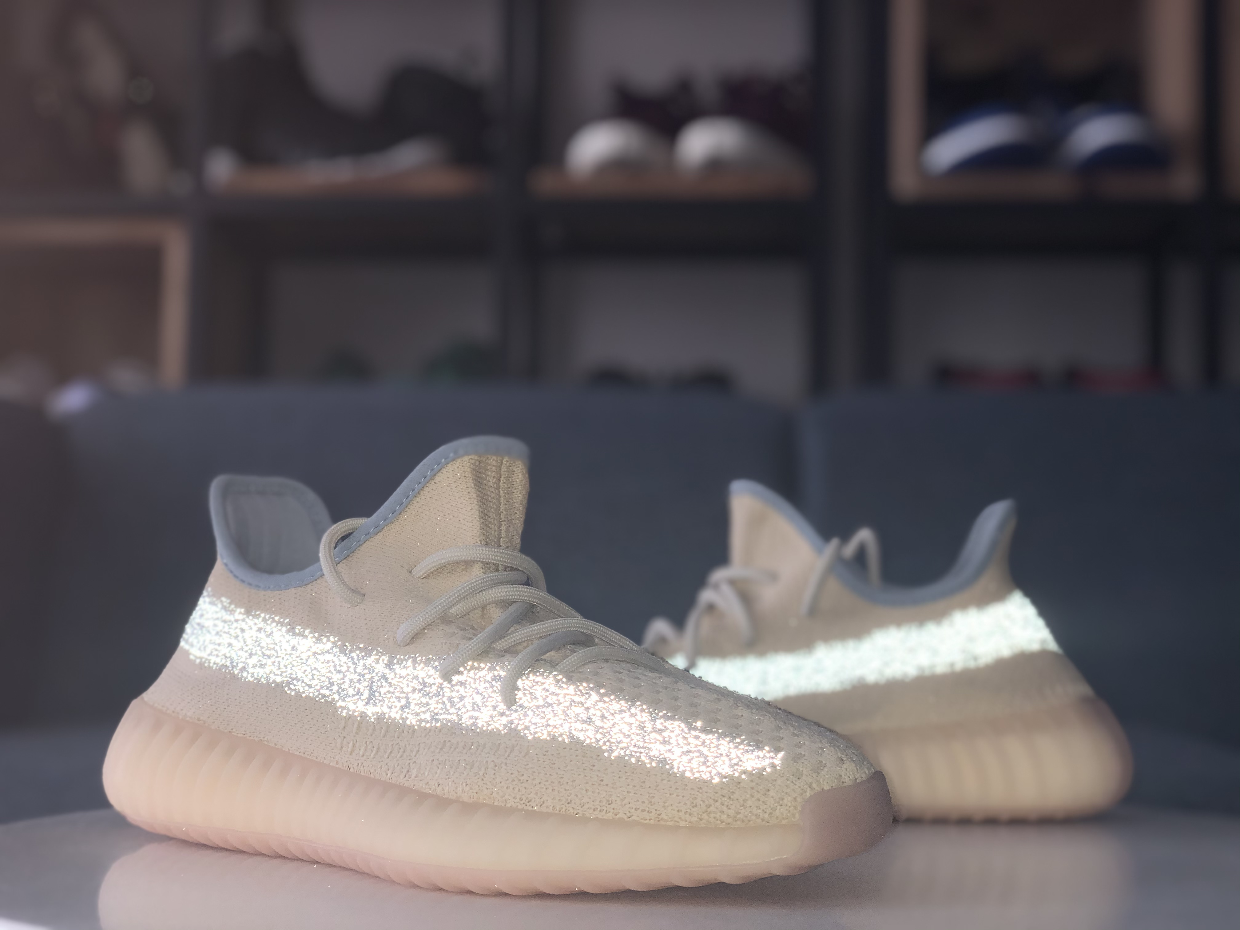 2020 Yeezy 350 V2  Linen  Reflective Strip(LN5 A1)