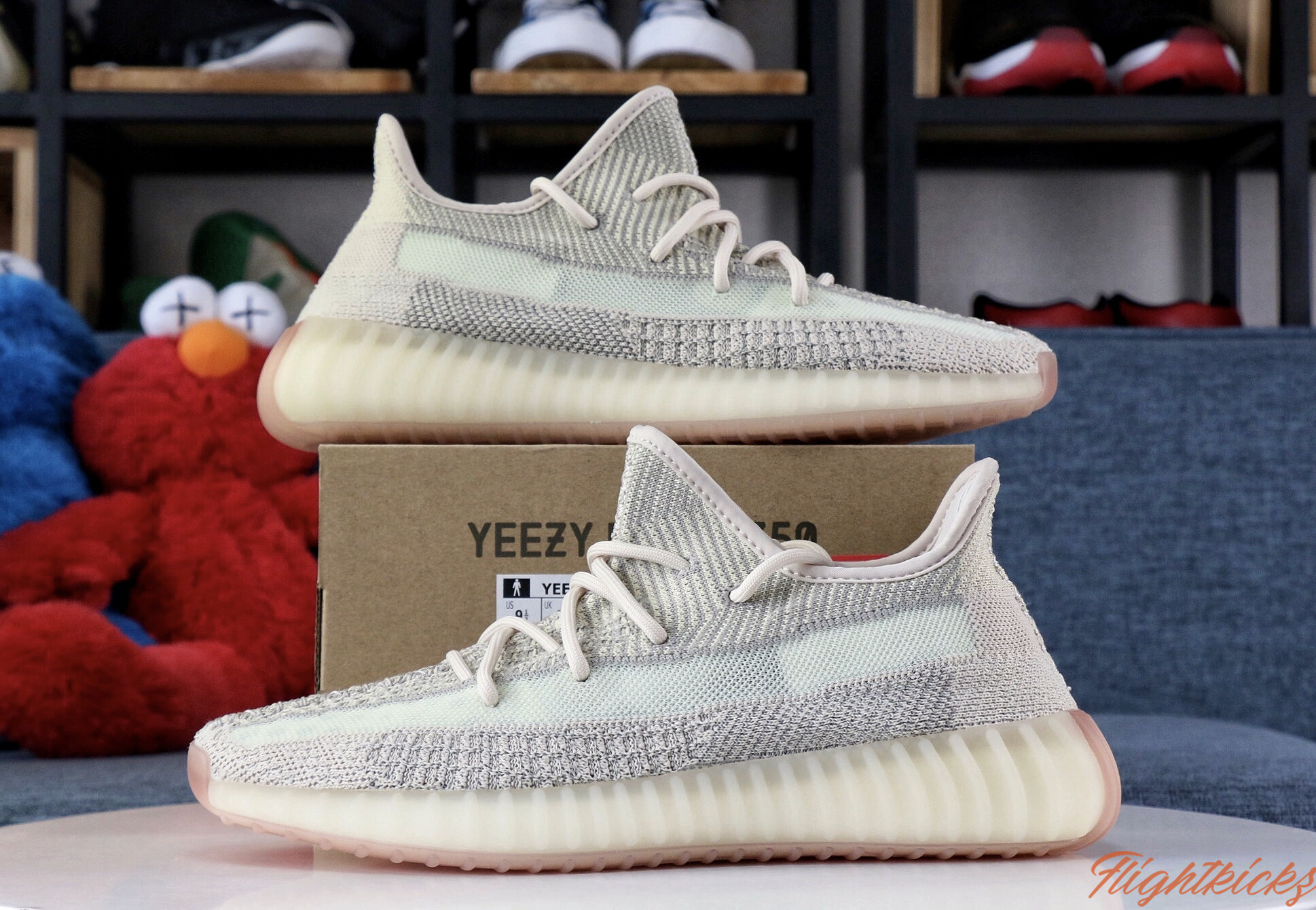 2019 Yeezy 350 V2  Citrin  Reflective(Ln5 A1 batch)
