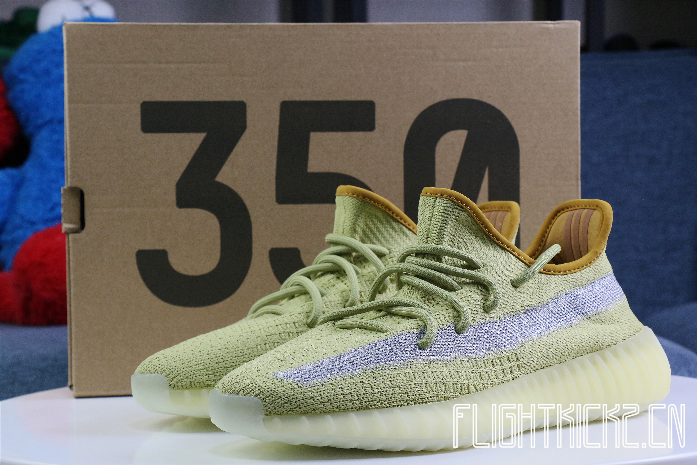 2020 Yeezy 350 V2  Marsh  Reflective Stripe(Ln5 A1)