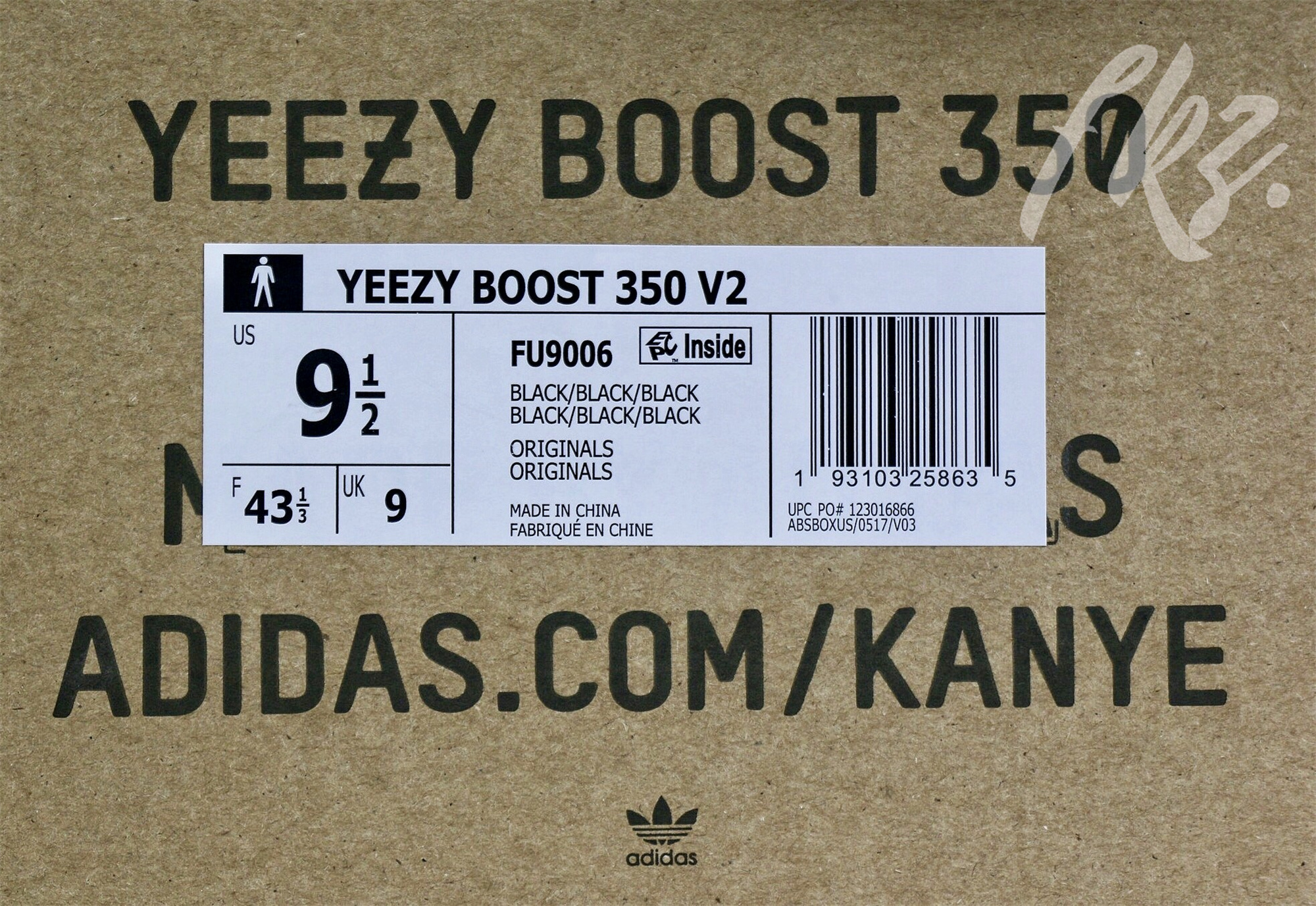 Adidas Yeezy 350 Boost V2 Black Static None Reflective(Ln5 A1)